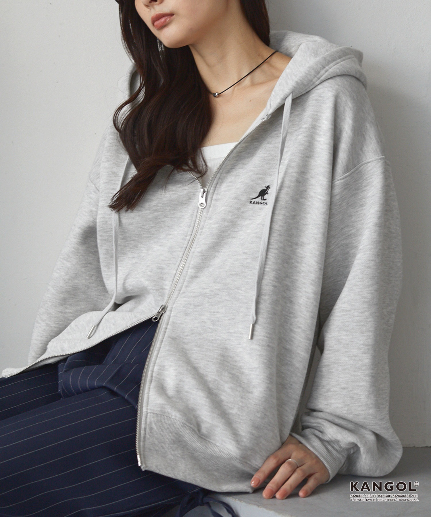 KANGOL/カンゴール 別注 ロゴ ワンポイント刺繍 オーバーサイズ