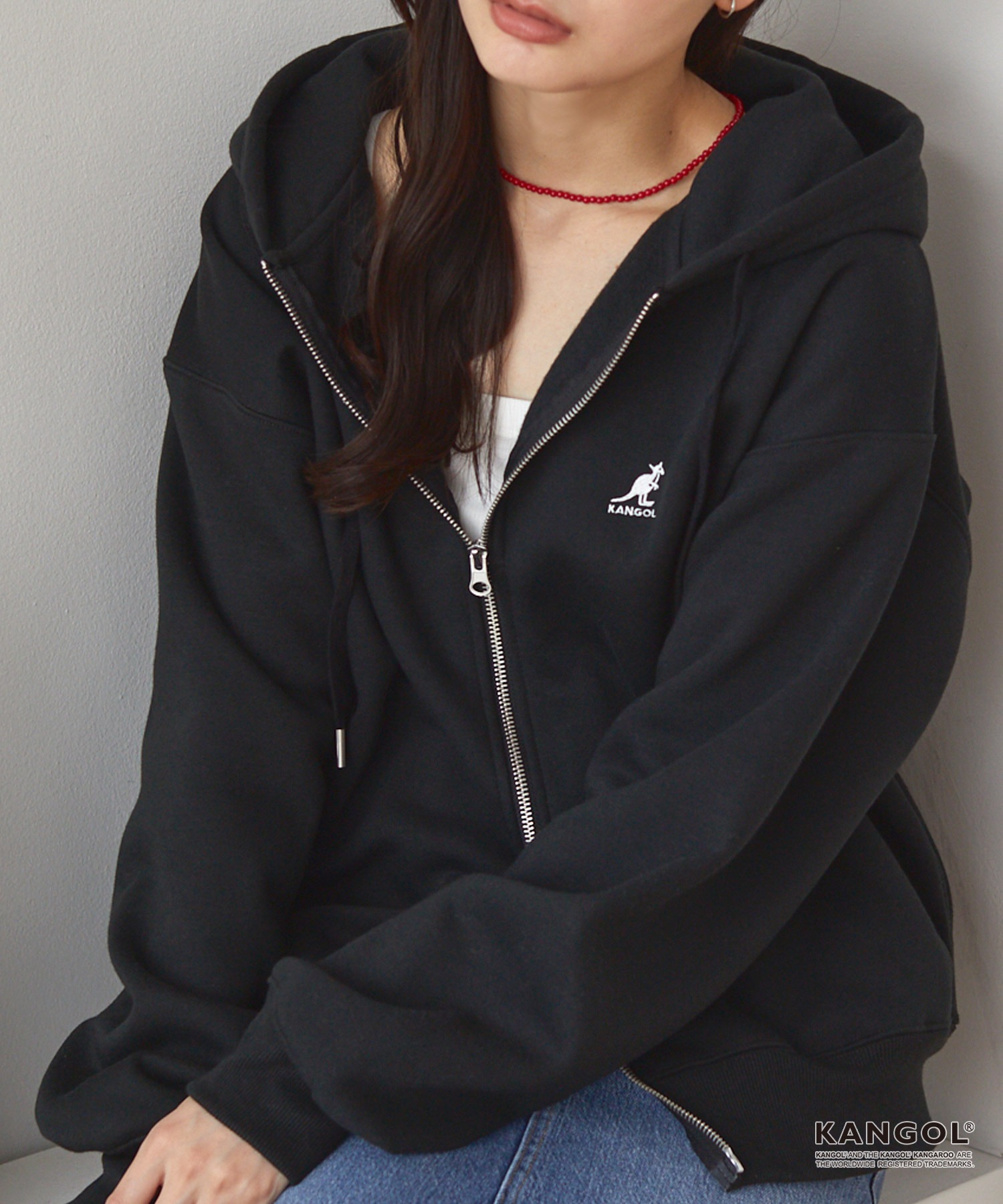 プロフ要確認★お値下げ承ります◎ 〜〜AMOMMA オーバーサイズ KANGOL/カンゴール 別注 ロゴ ワンポイント刺繍 オーバーサイズ