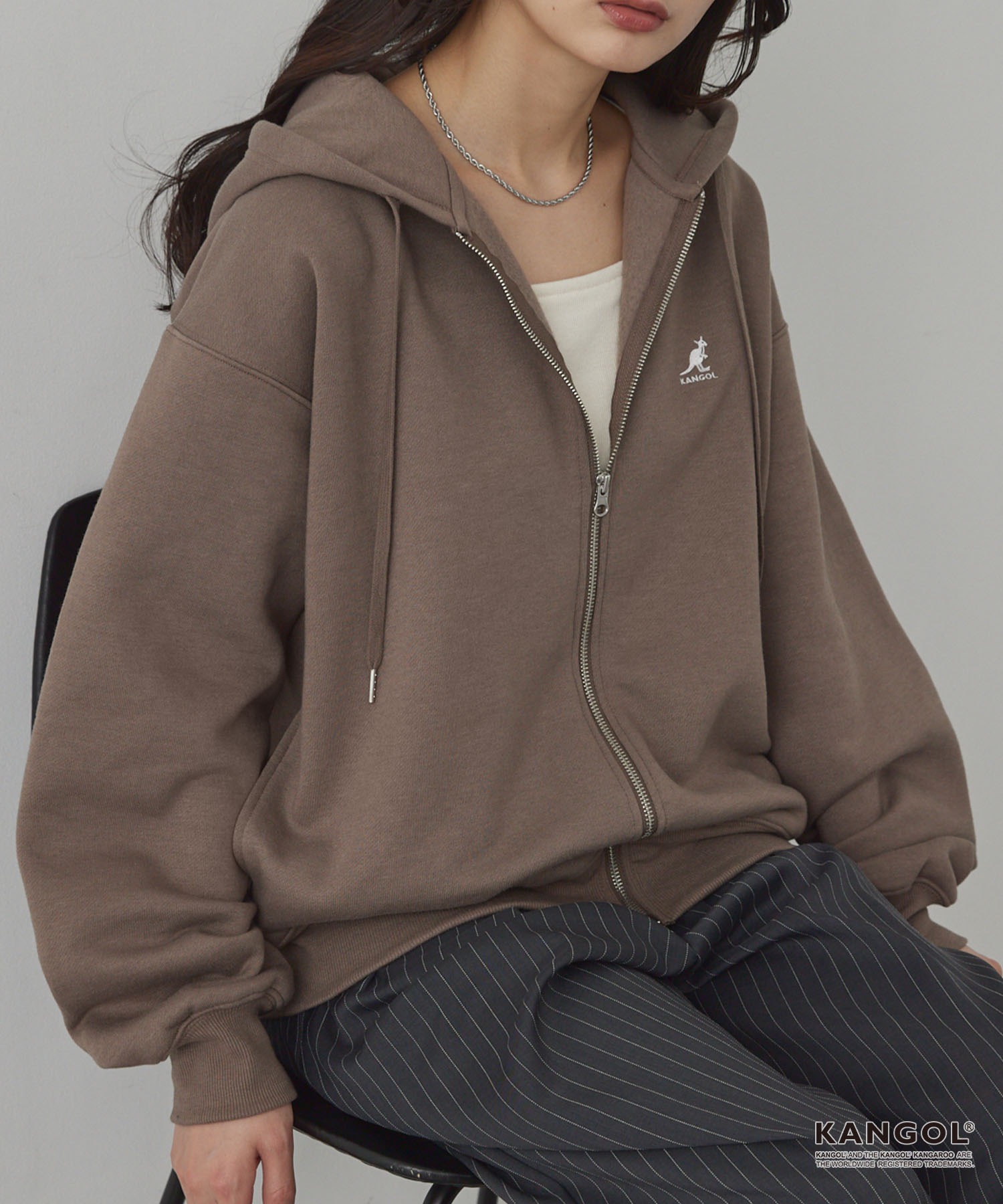 KANGOL/カンゴール 別注 ロゴ ワンポイント刺繍 オーバーサイズダブル