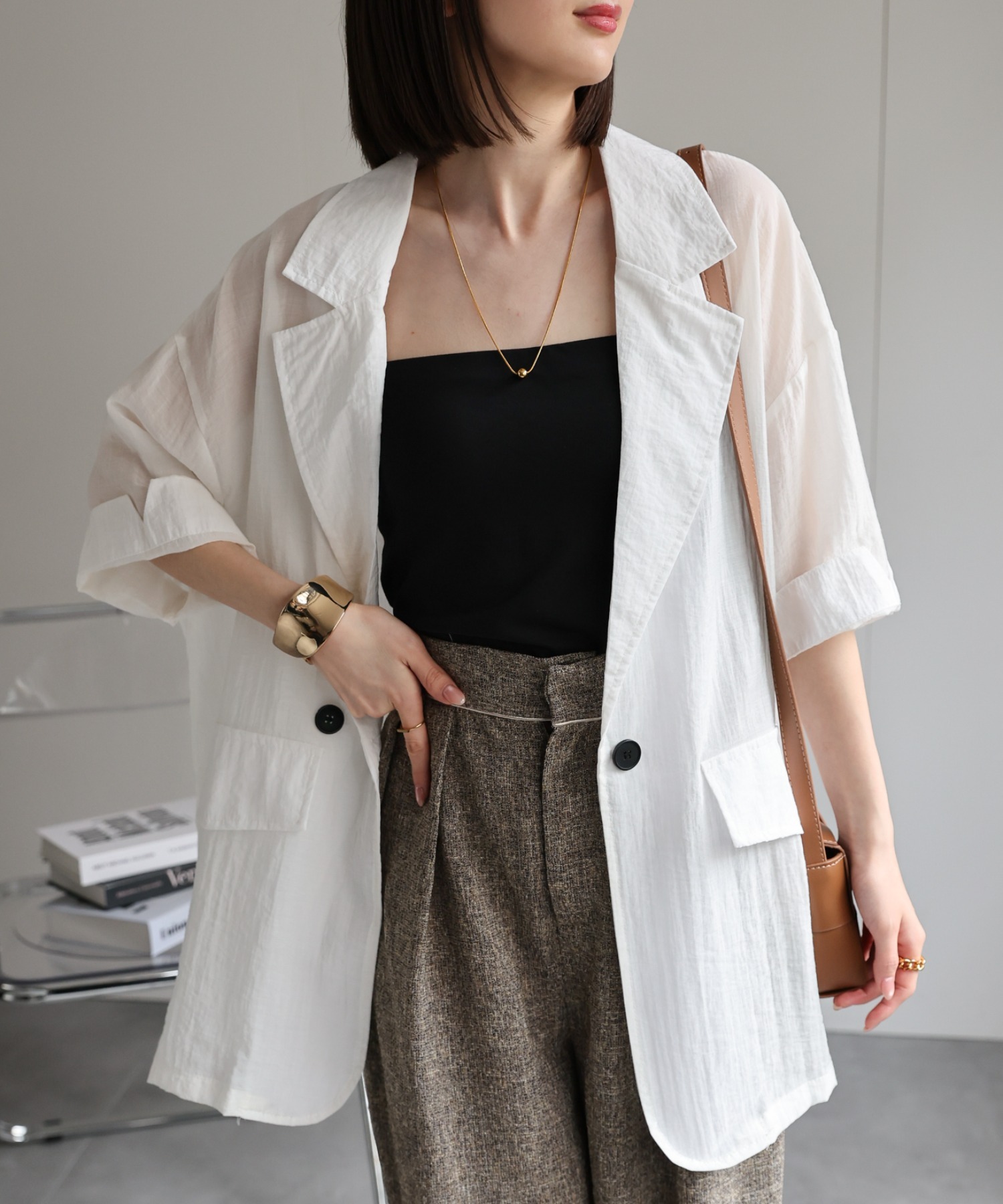 model：162cm 着用サイズ：F