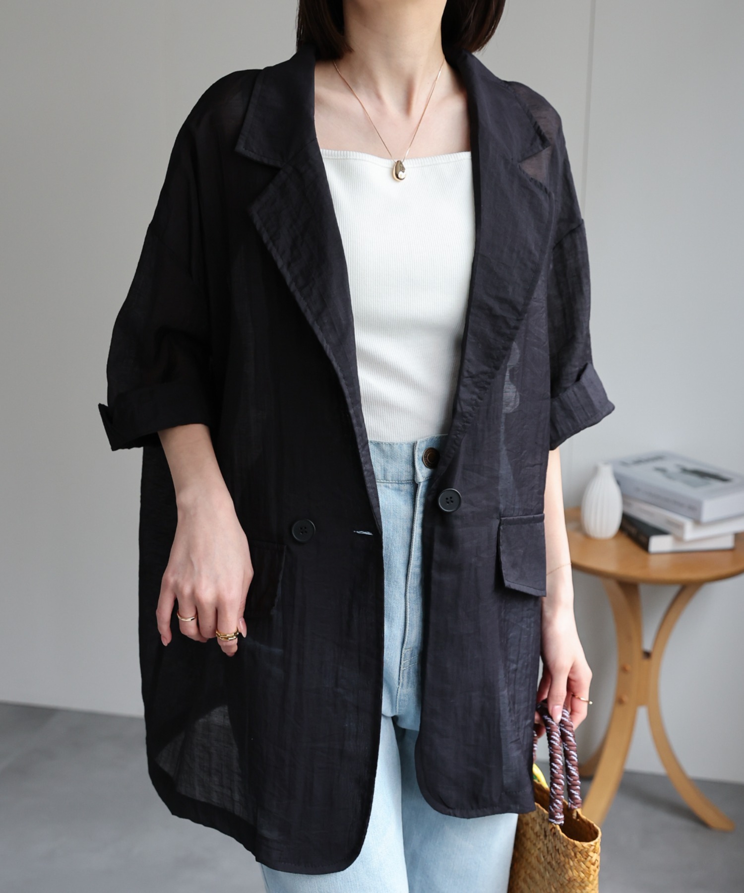 model：162cm 着用サイズ：F