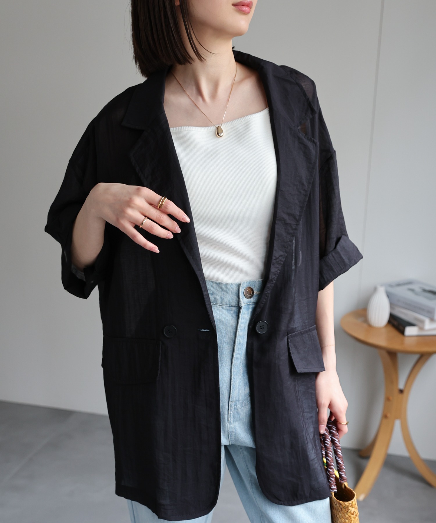 model：162cm 着用サイズ：F