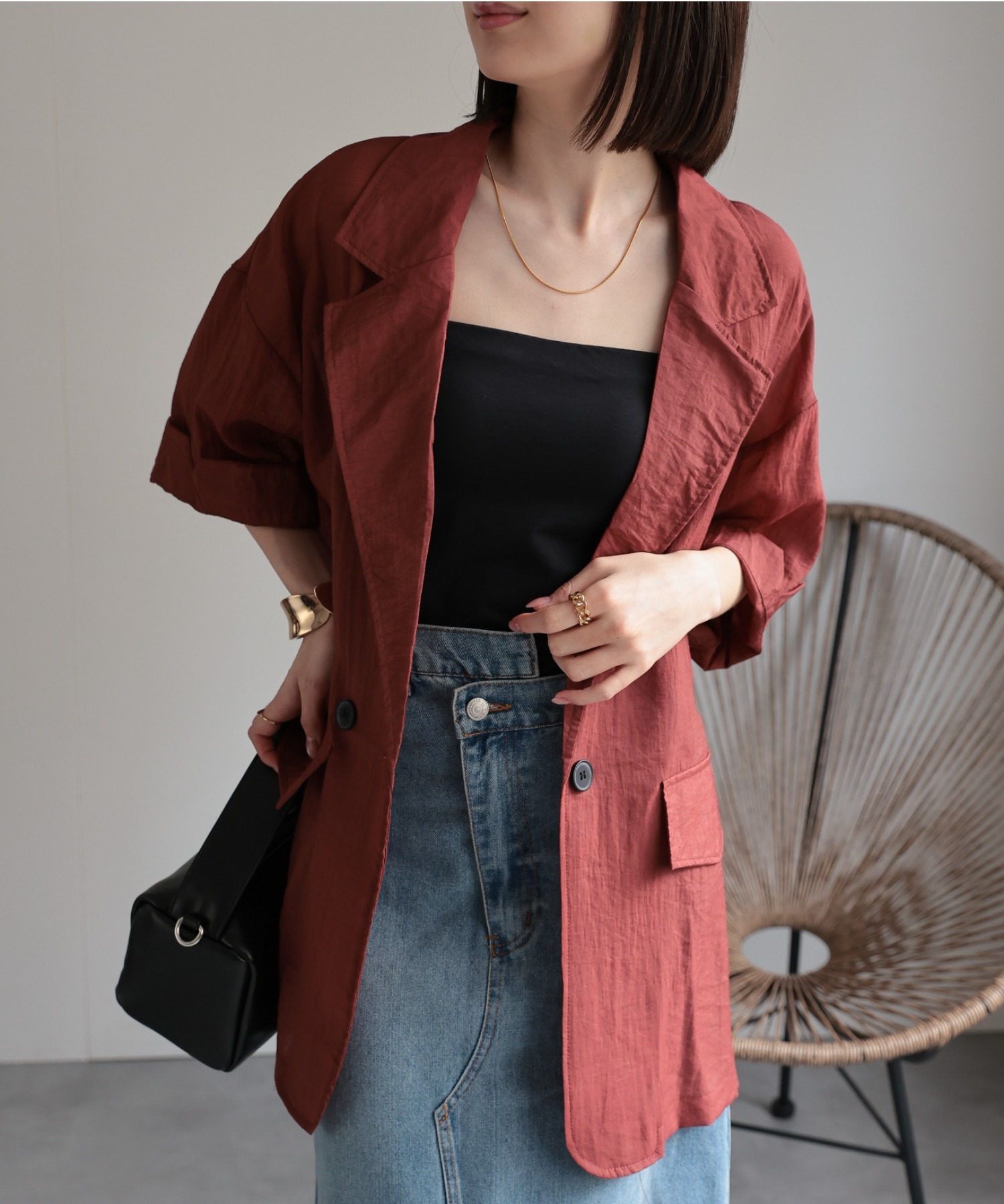 model：162cm 着用サイズ：F