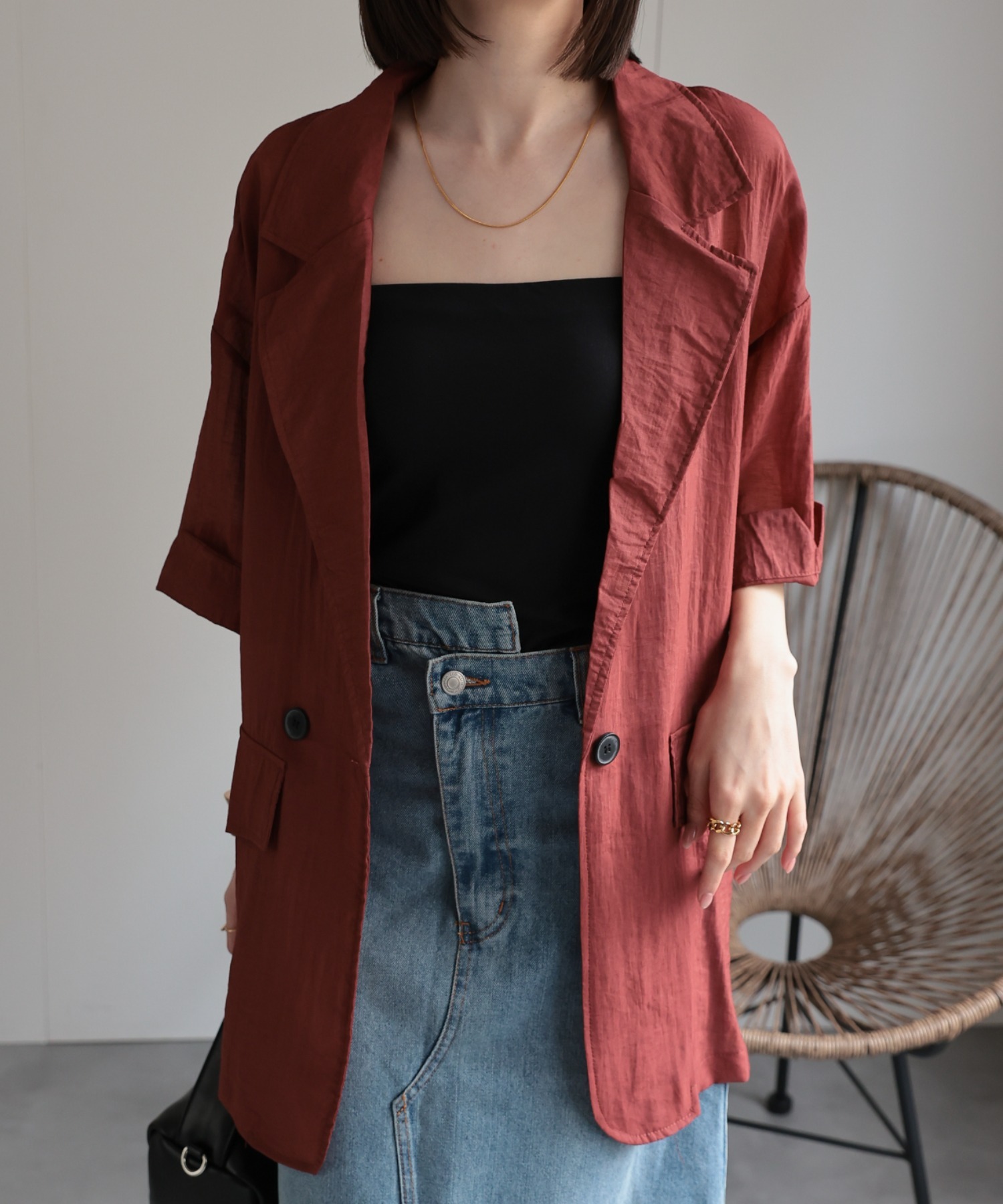 model：162cm 着用サイズ：F