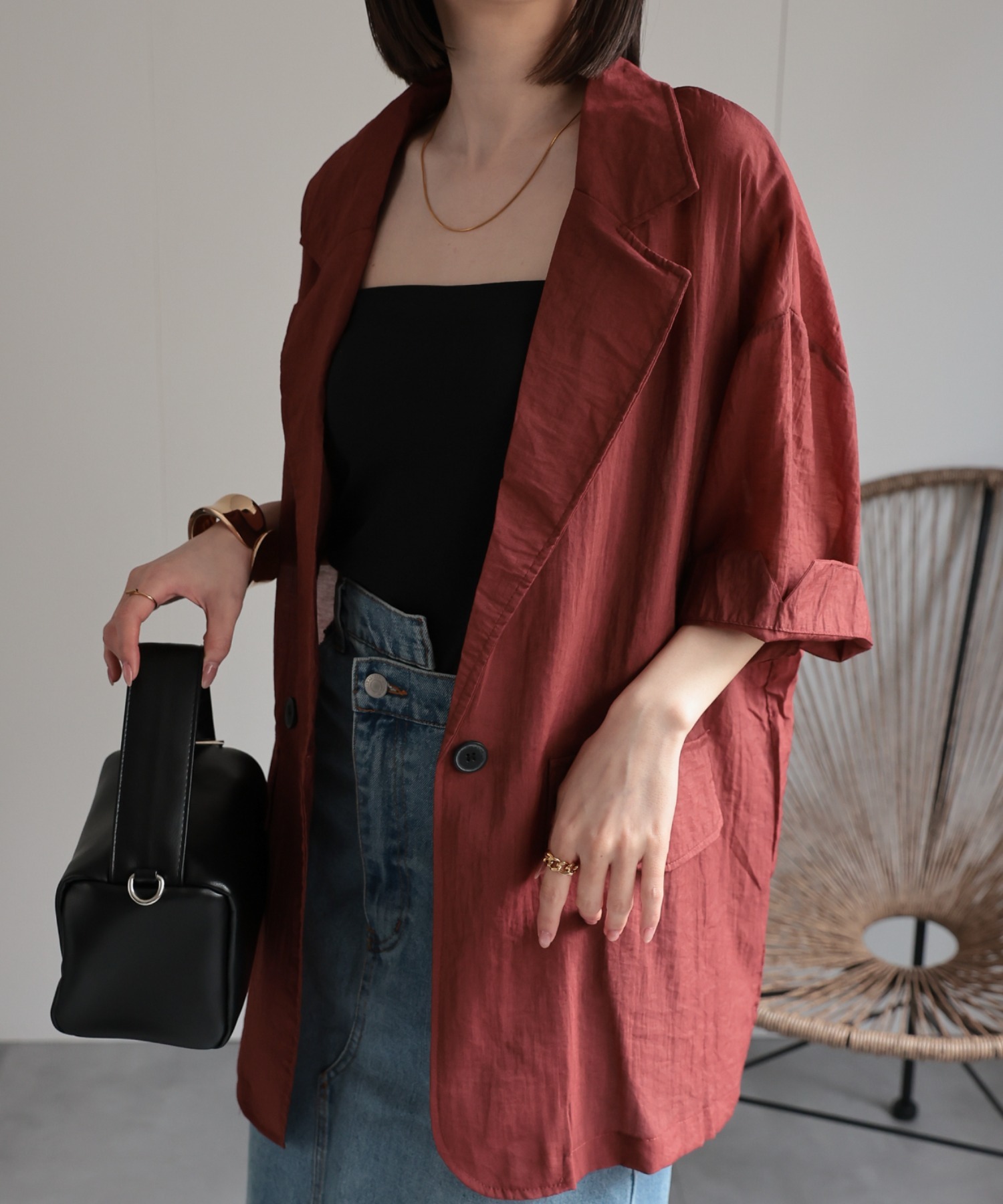 model：162cm 着用サイズ：F