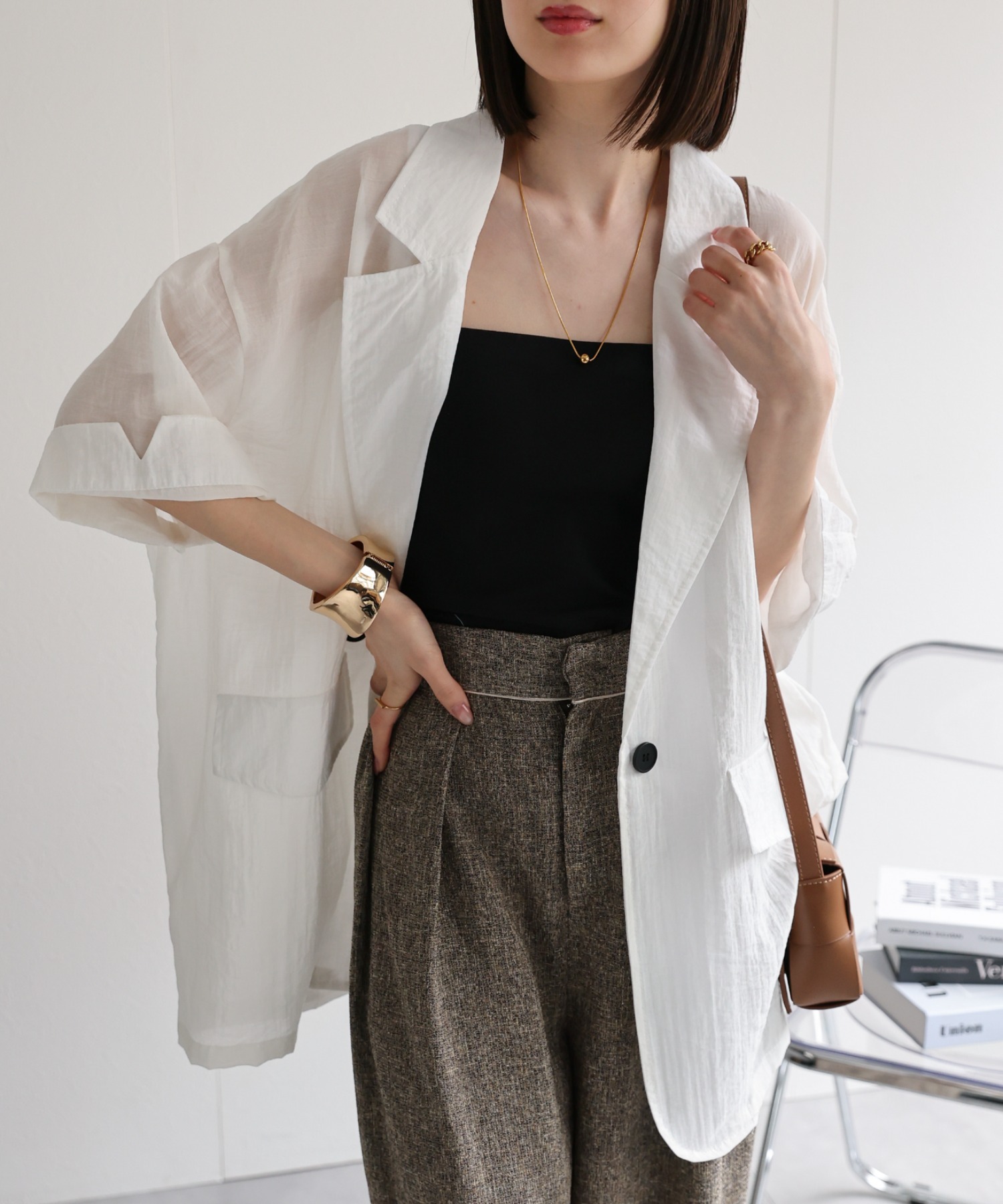 model：162cm 着用サイズ：F