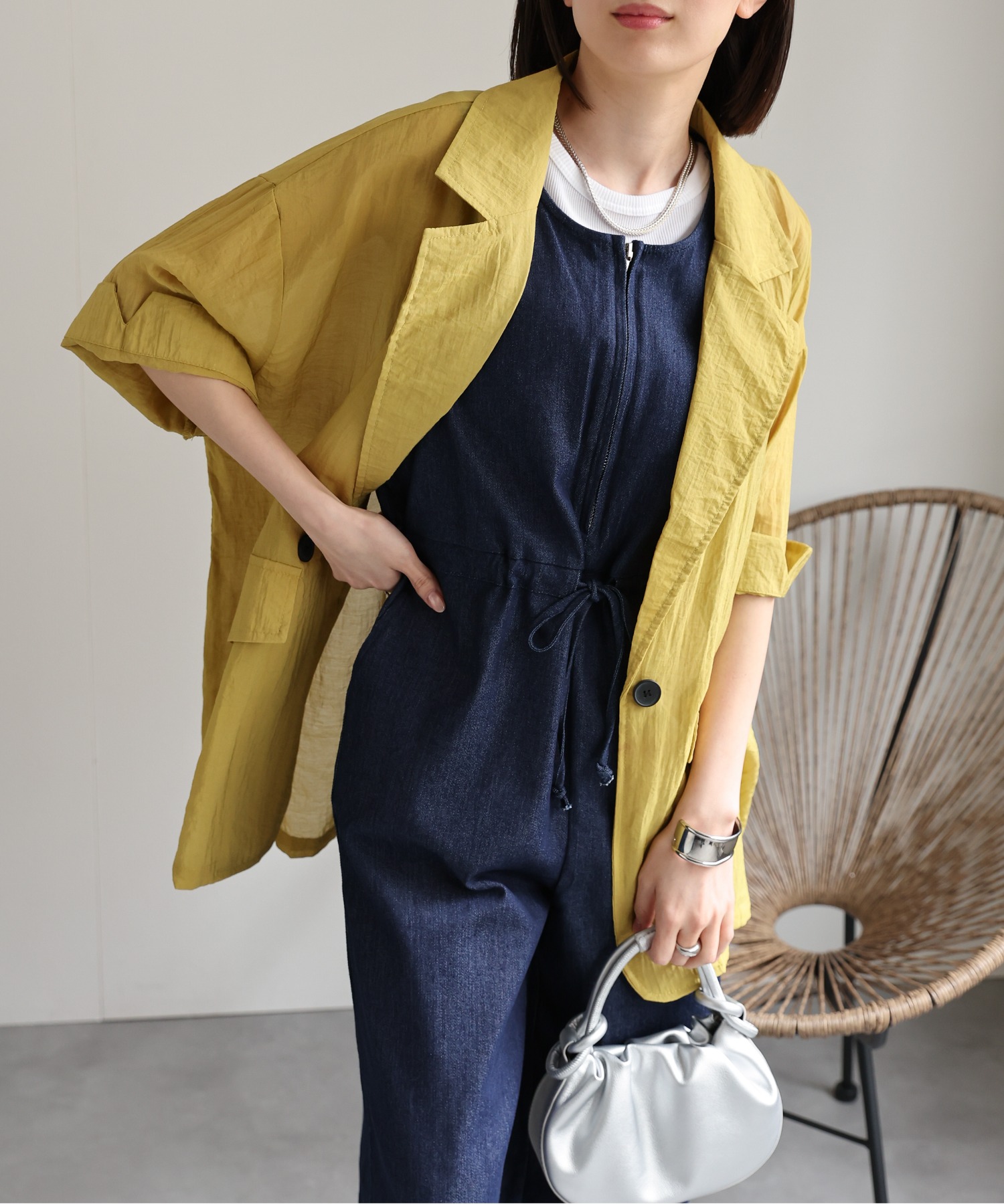 model：162cm 着用サイズ：F