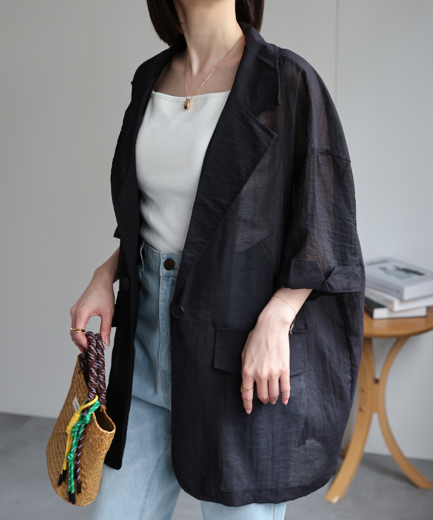 model：162cm 着用サイズ：F