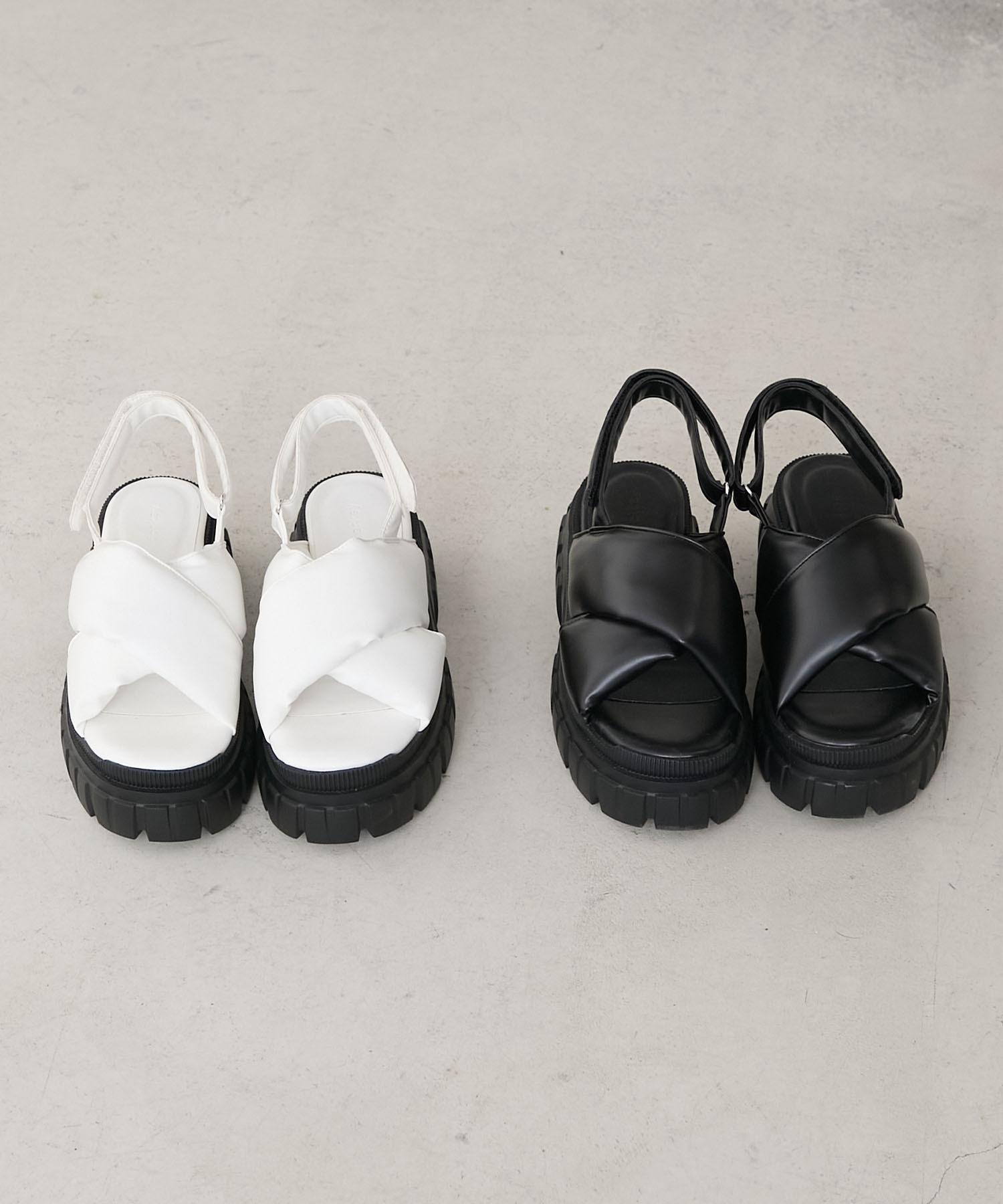 forksy.】ベルトデザイン パフィー スポーツサンダル forksy.│MONO