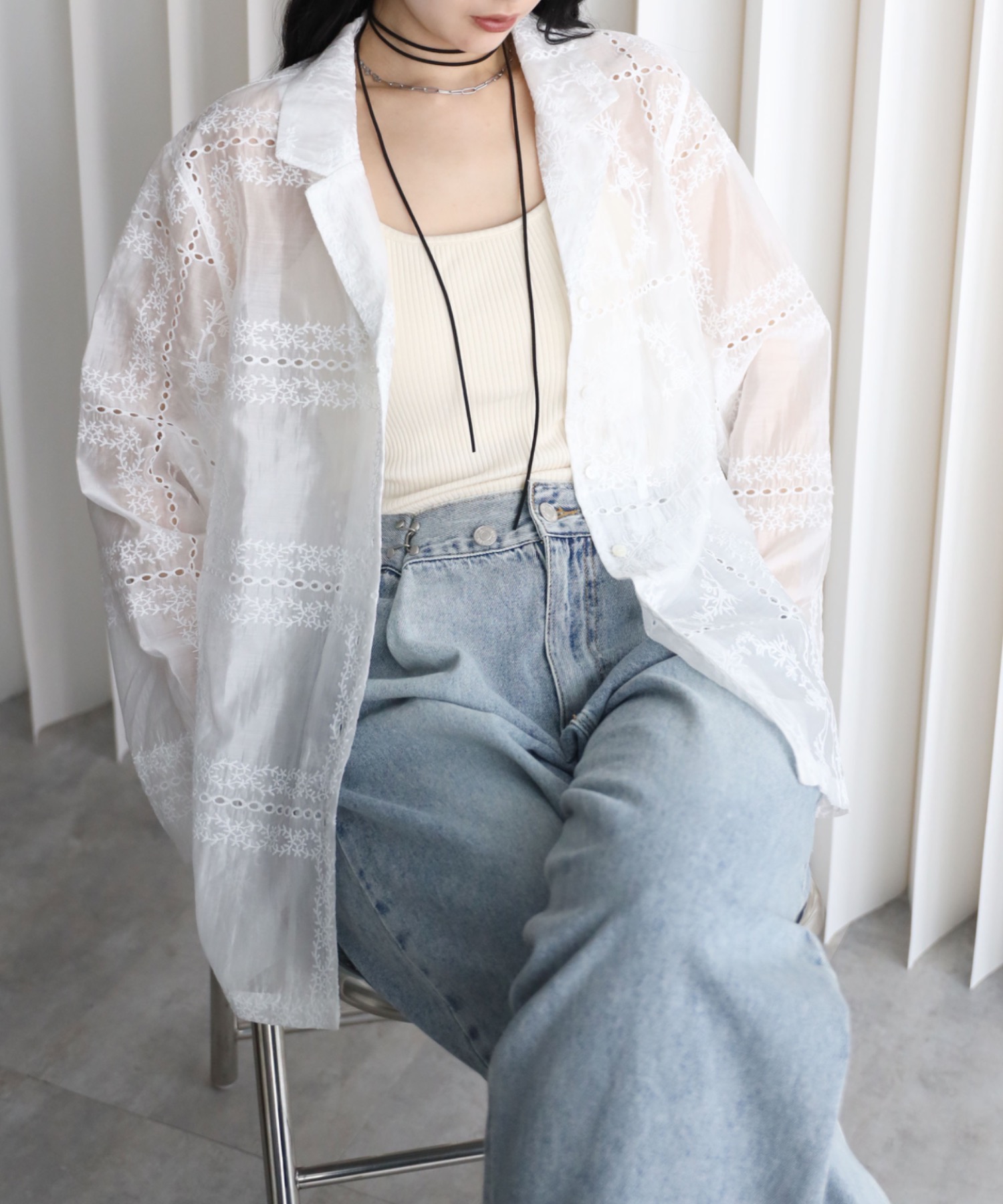 model：164cm. 着用サイズ：FREE