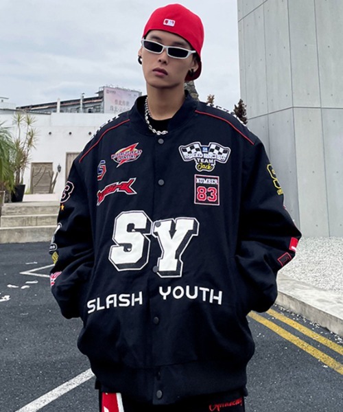 A´GEM/9 × .kom『.kom/ドットケーオーエム』Biker/Racing Jacket 