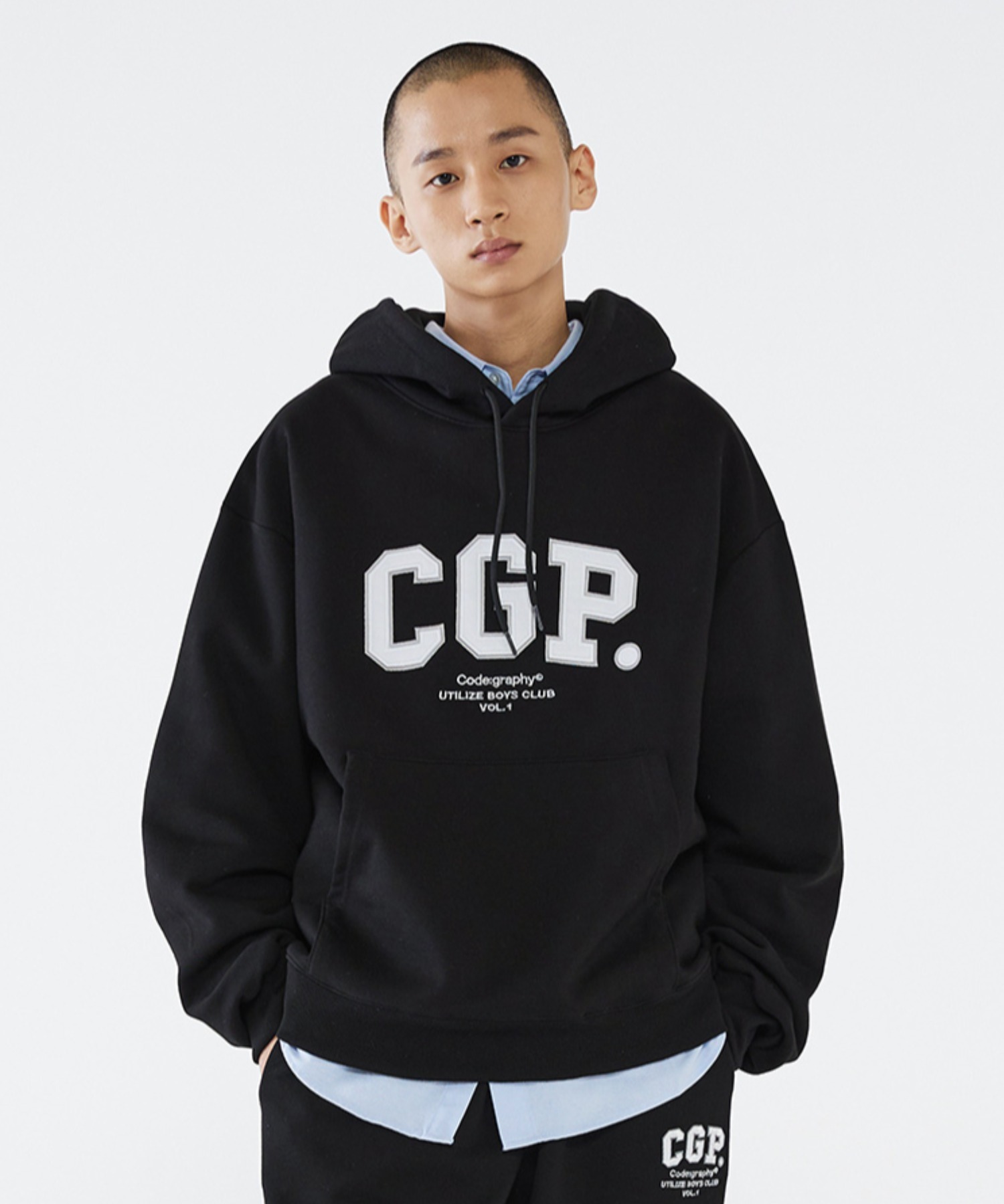 A'GEM/9 × .kom『Code:graphy/コードグラフィー』CGP ARCH LOGO HOODIE