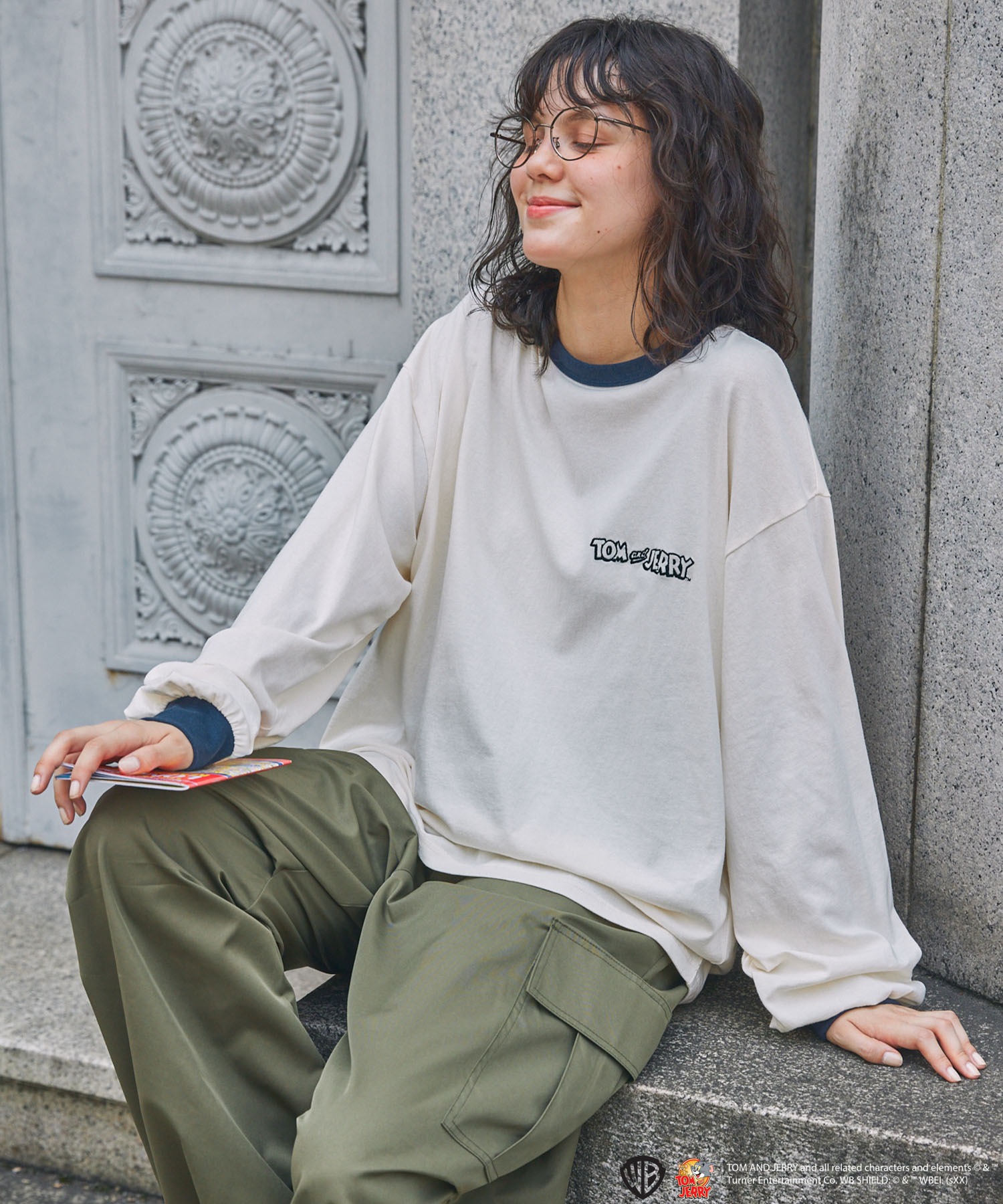 TOM and JERRY】別注 トムとジェリー アソートデザイン リンガー長袖T