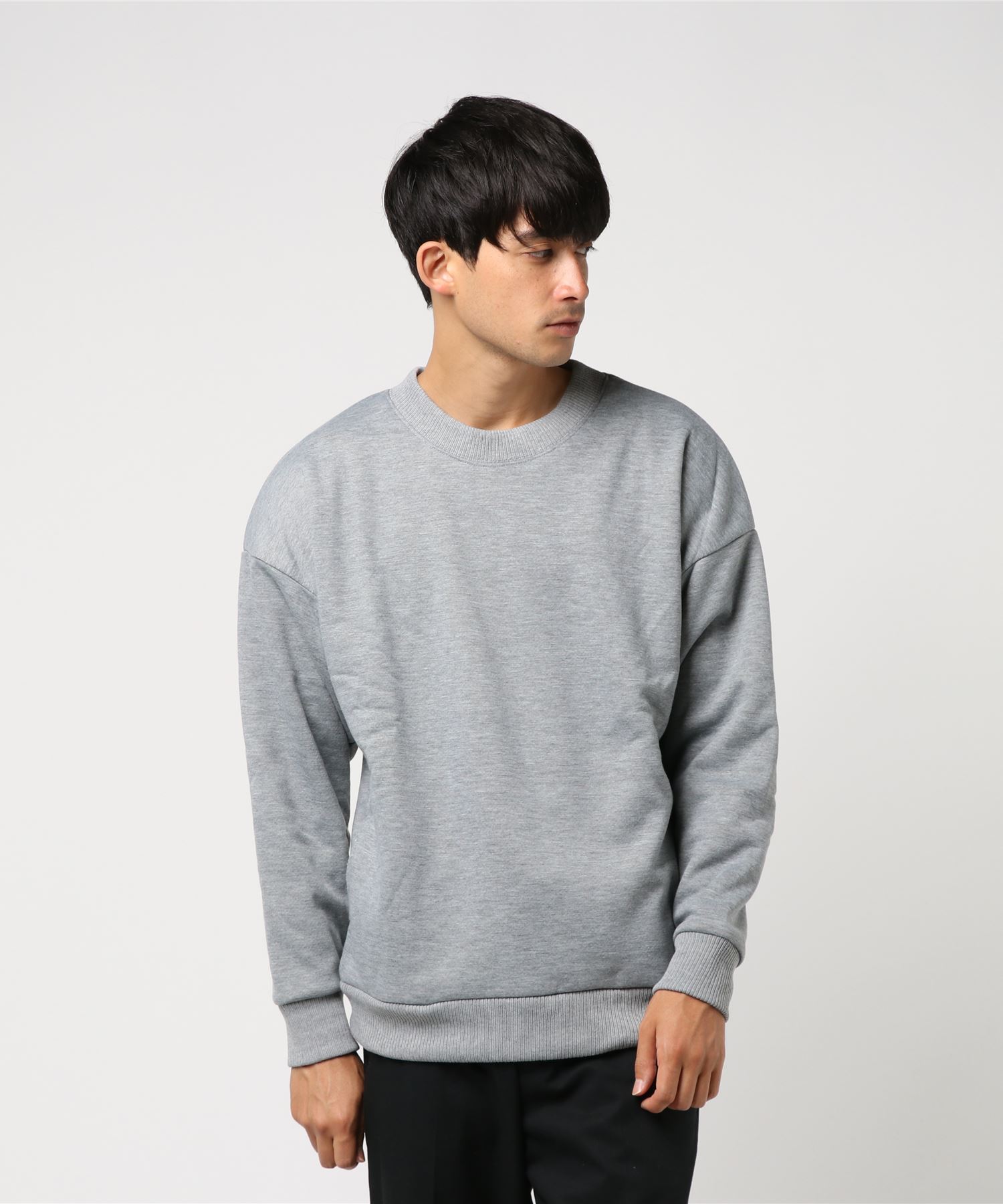 セール 裏ボアビックシルエットドロップショルダースウェットトップストレーナー