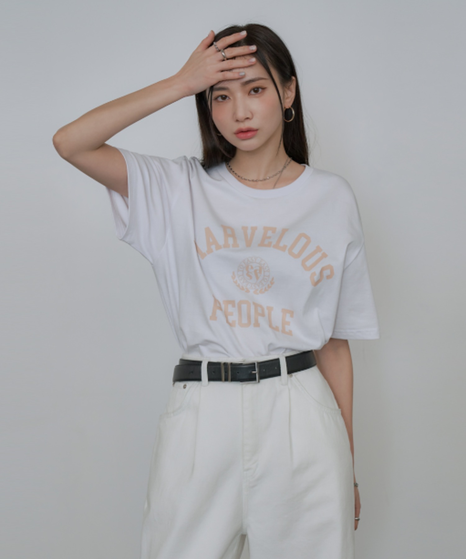 A'GEM/9 × .kom『TOEASY/トゥイージー』Marblus short-sleeved T-shirt