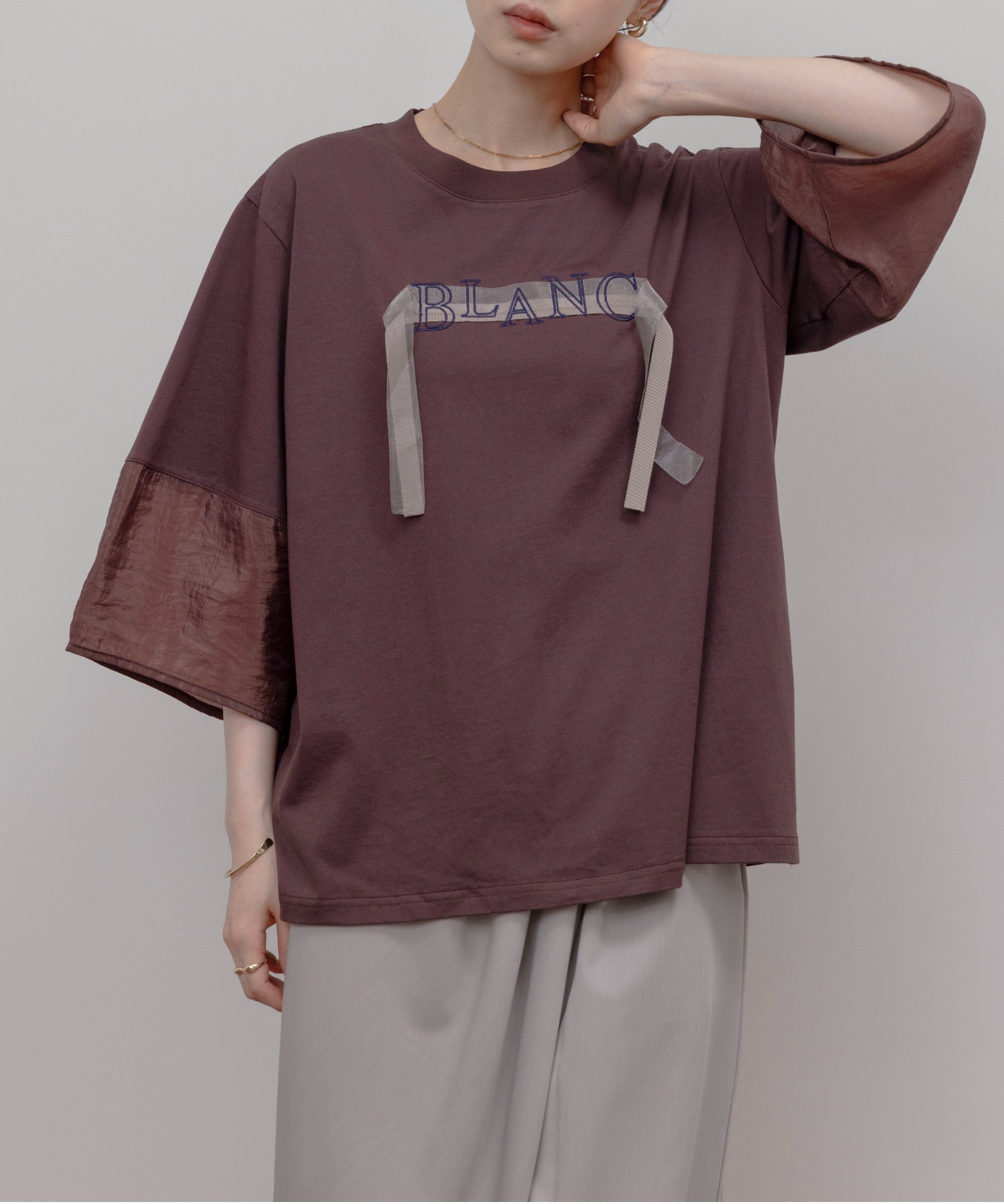 テープロゴ エンブロ切替トップス Eimee Law│Eimee Law & LHELBIE