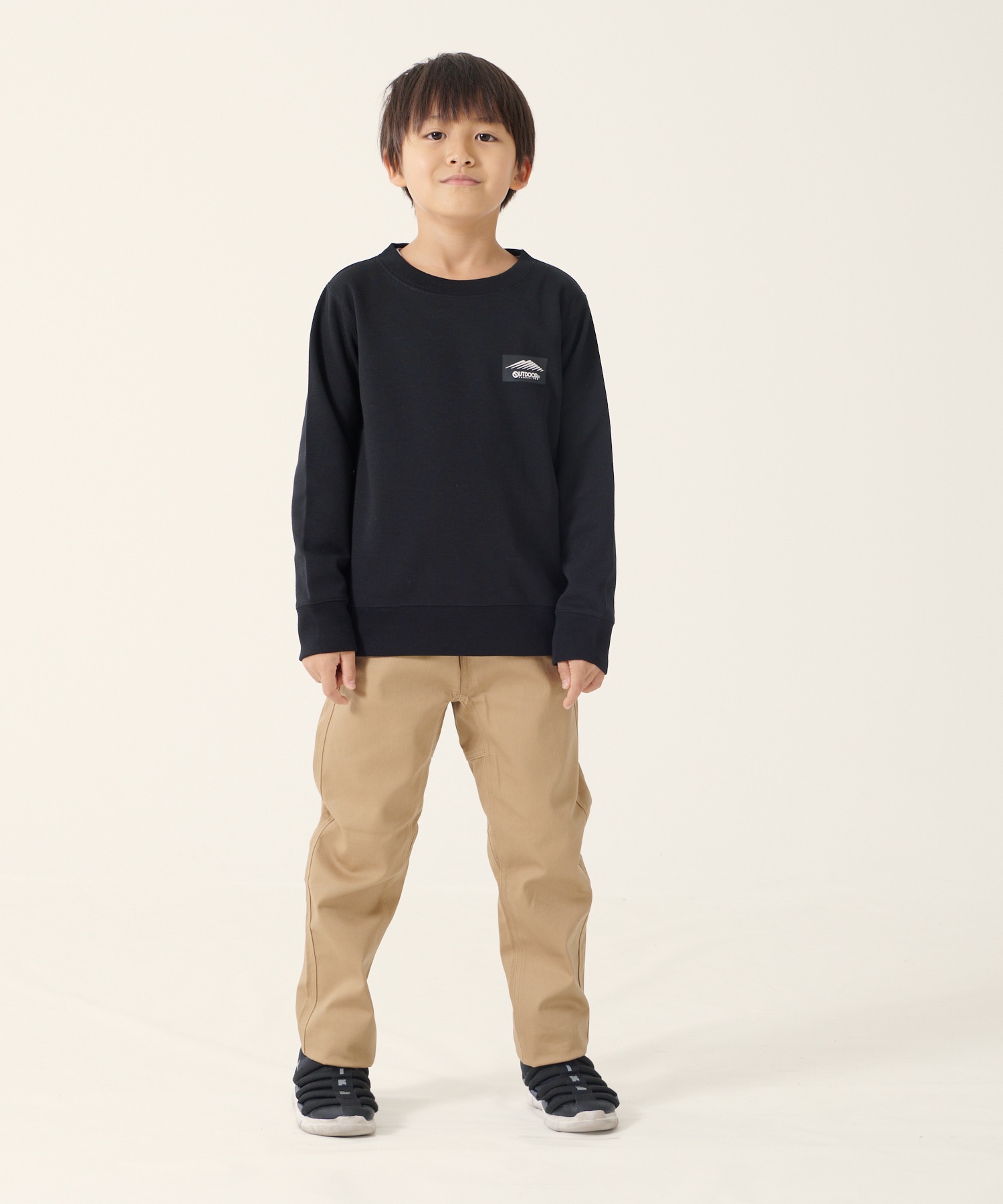 ｋｉｄｓ防シワポンチトレーナー スウェット Uvカット キッズ 親子コーデ可能アイテム ブランドロゴ Outdoor Products Apparel アウトドアプロダクツ Outdoor Products 公式通販サイト