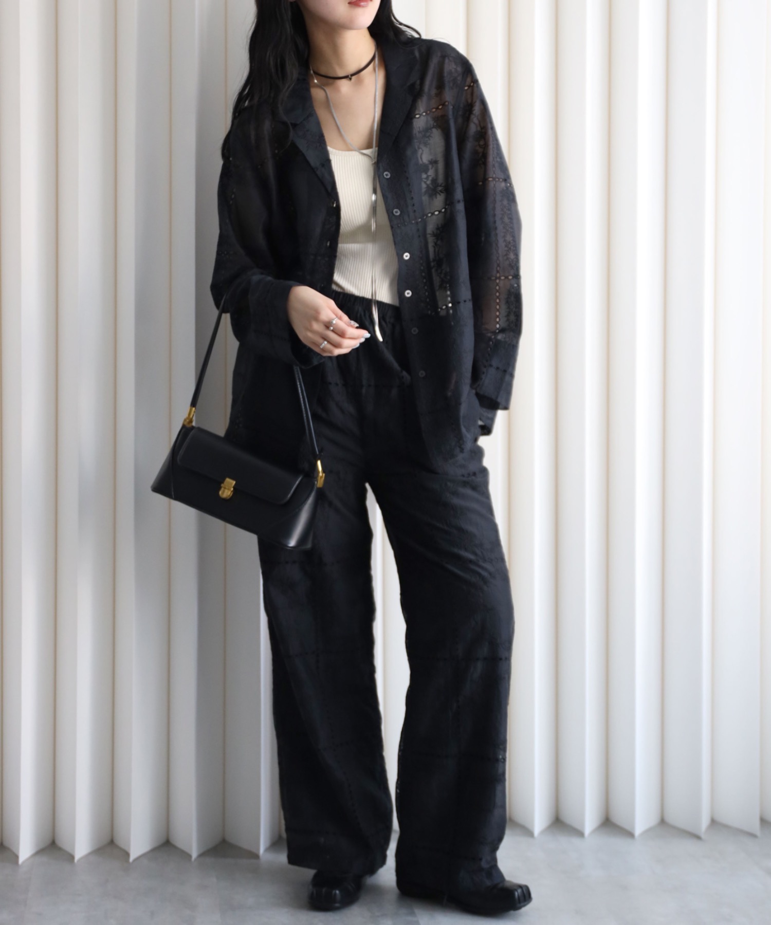 model：164cm. 着用サイズ：FREE
