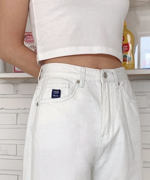 muah muah/ムーアムーア』WIDE COTTON DENIM PANTS/ワイド