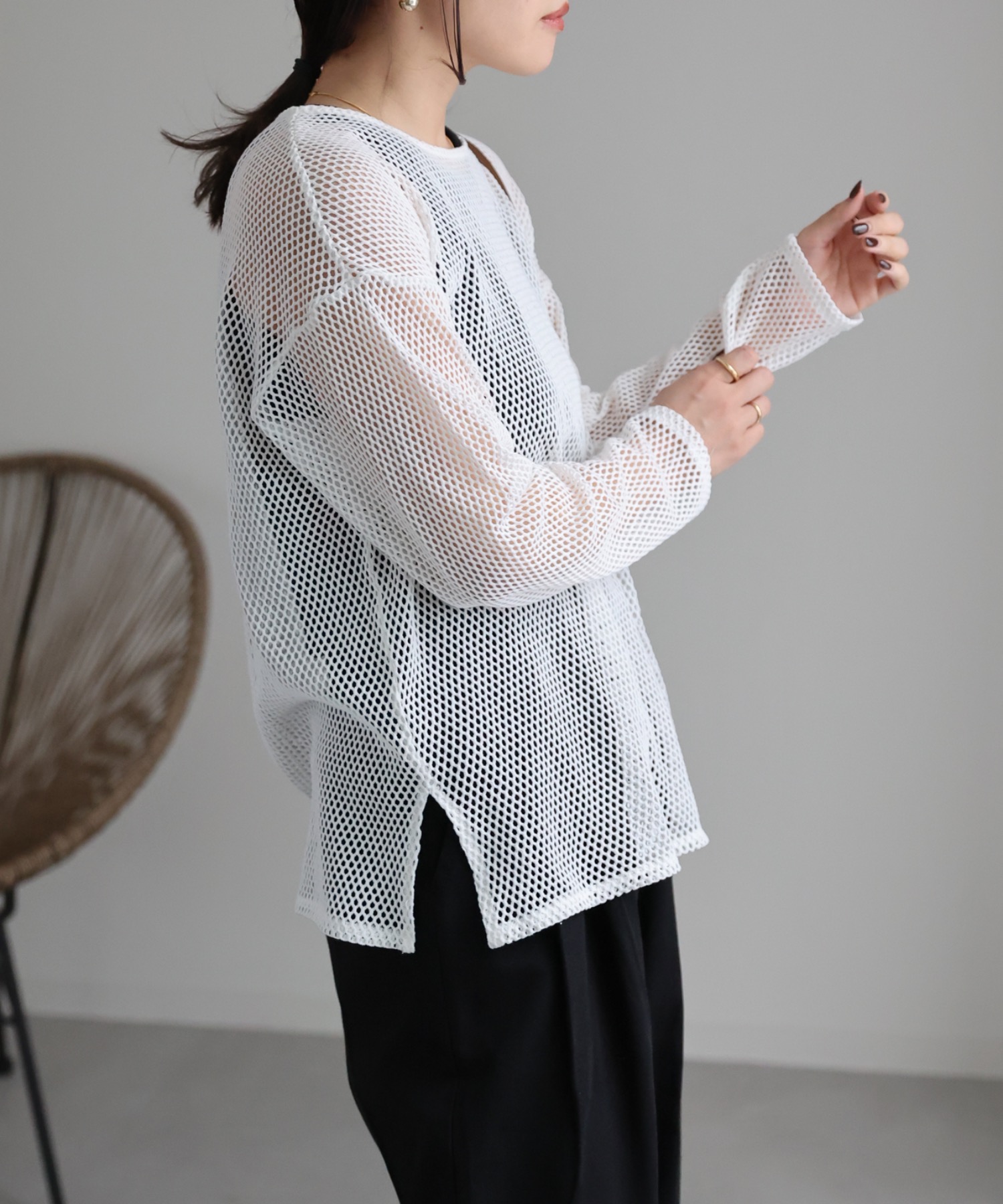 model:162cm  着用サイズ:FREE