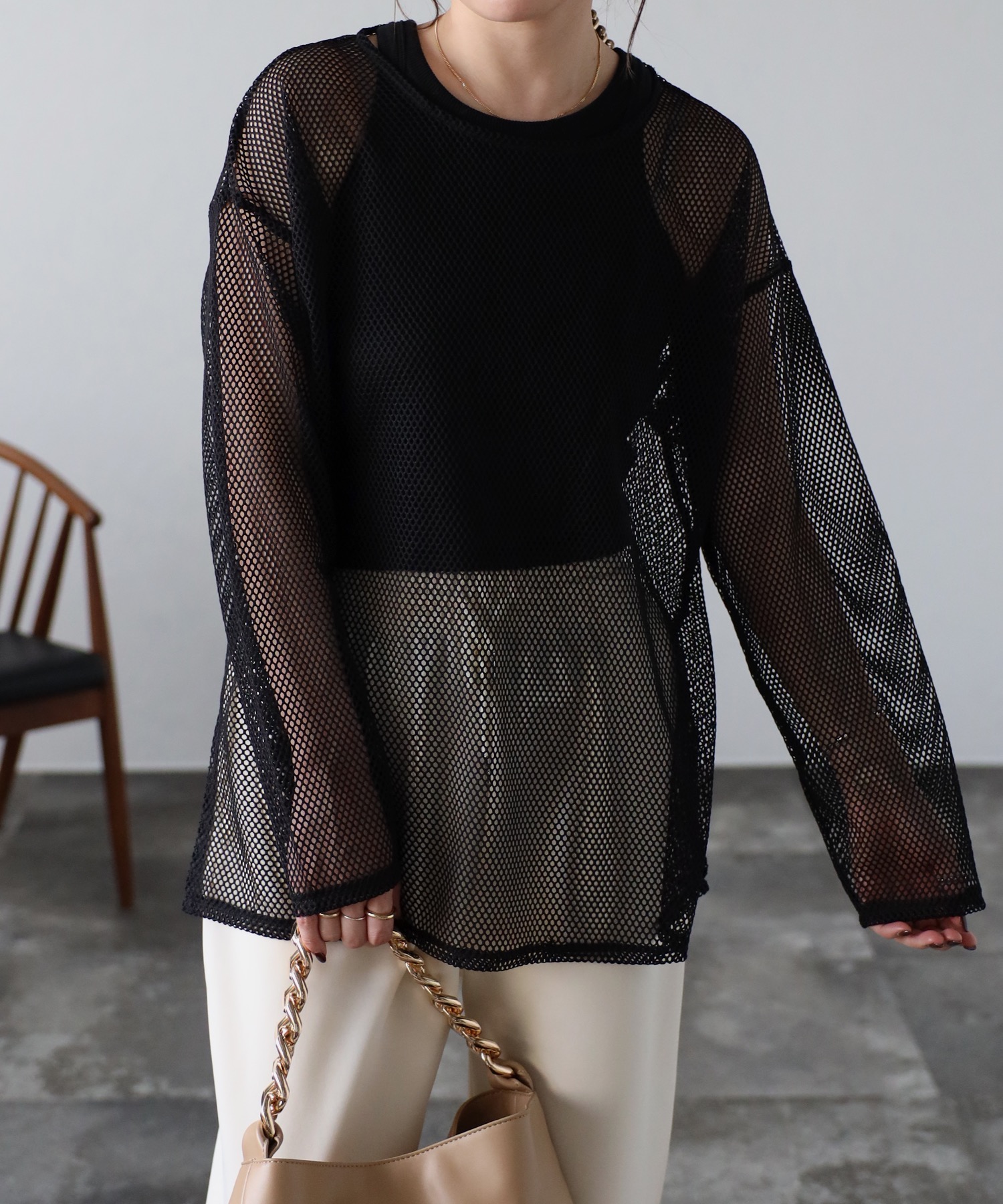 model:162cm  着用サイズ:FREE