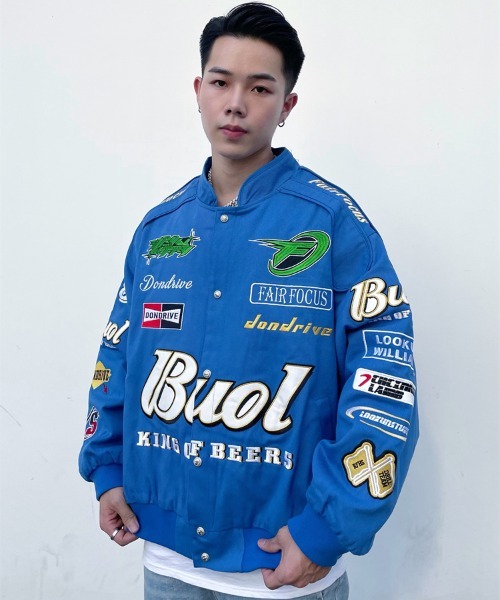 A'GEM/9 × .kom『.kom/ドットケーオーエム』Biker/Racing Jacket