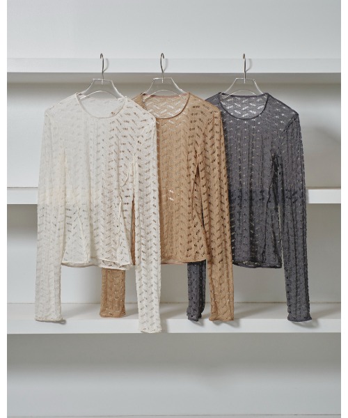 トップス Jacquard Long T-shirts セール】Jacquard Long T-shirts（Tシャツ/カットソー）｜TODAYFUL