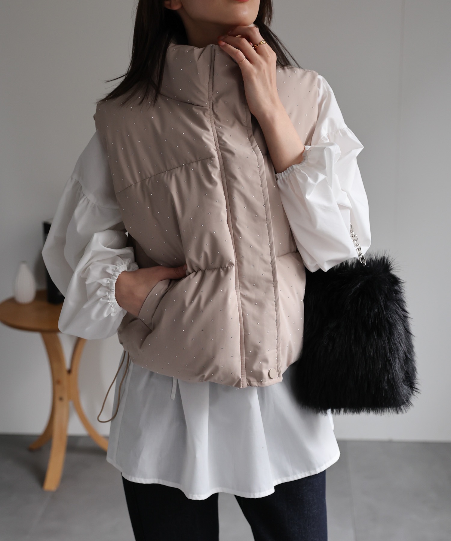 model：162cm 着用サイズ：F