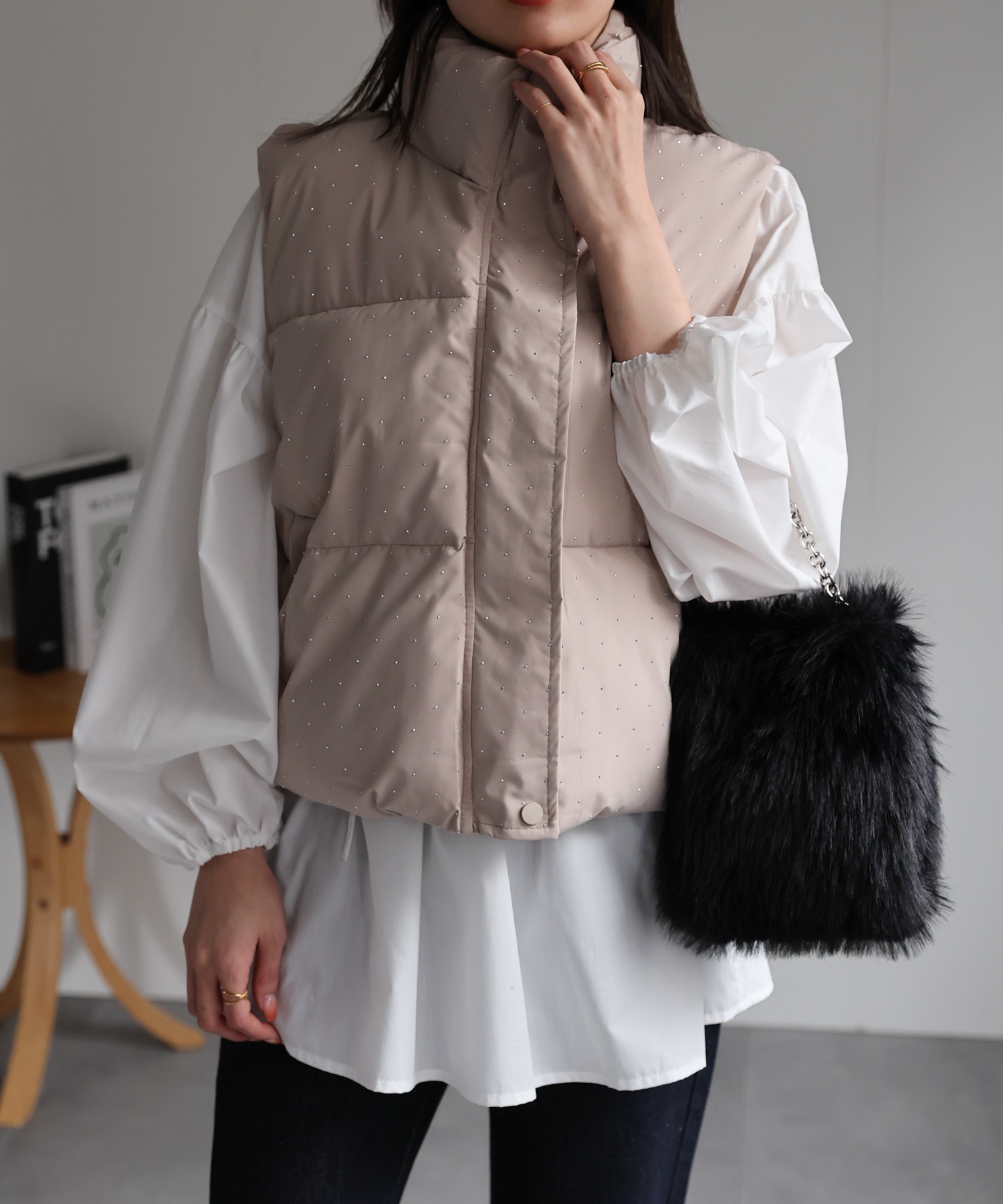 model：162cm 着用サイズ：F