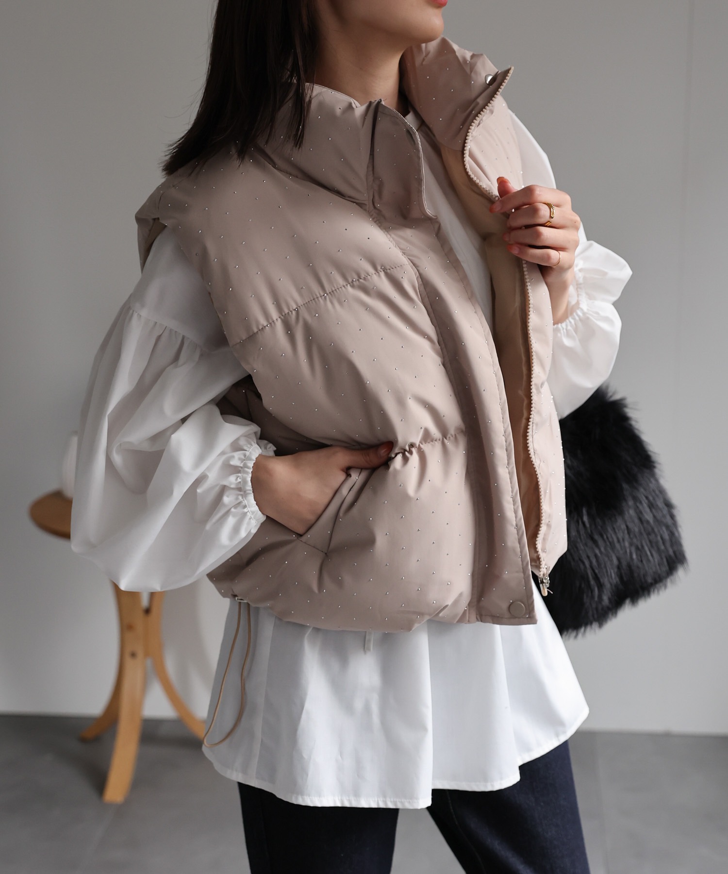 model：162cm 着用サイズ：F