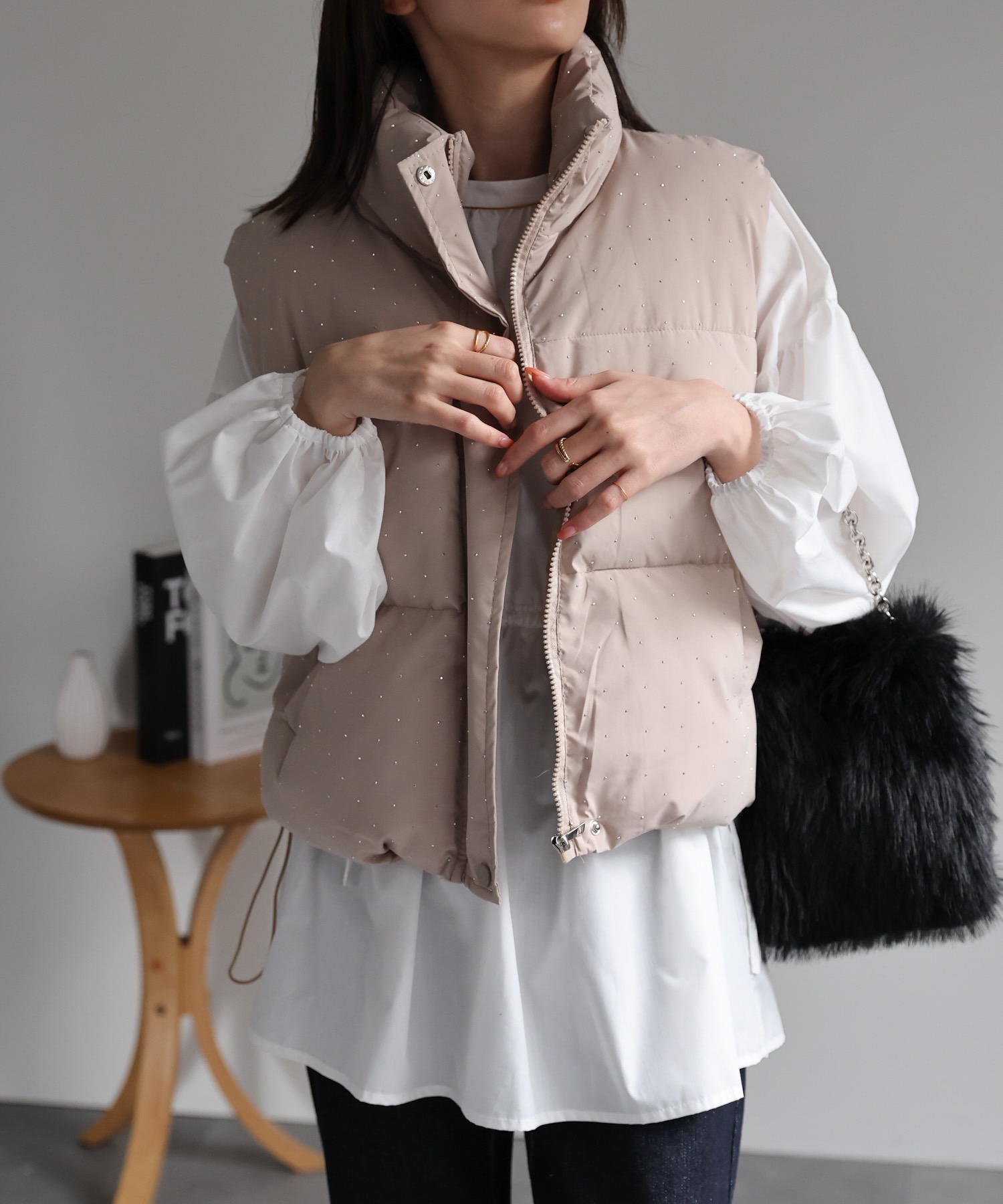 model：162cm 着用サイズ：F