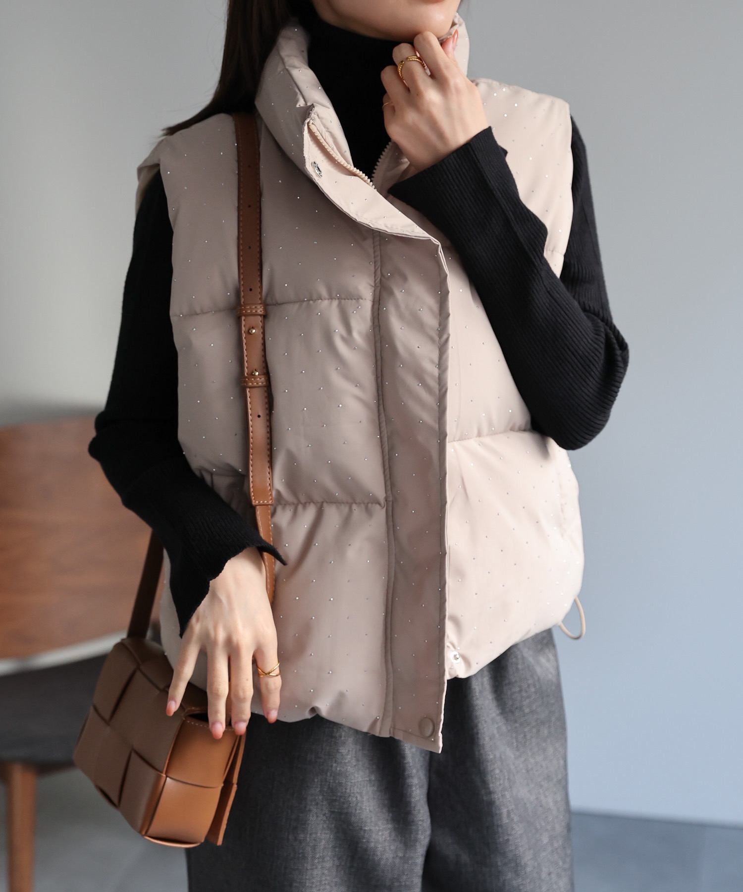 model：162cm 着用サイズ：F