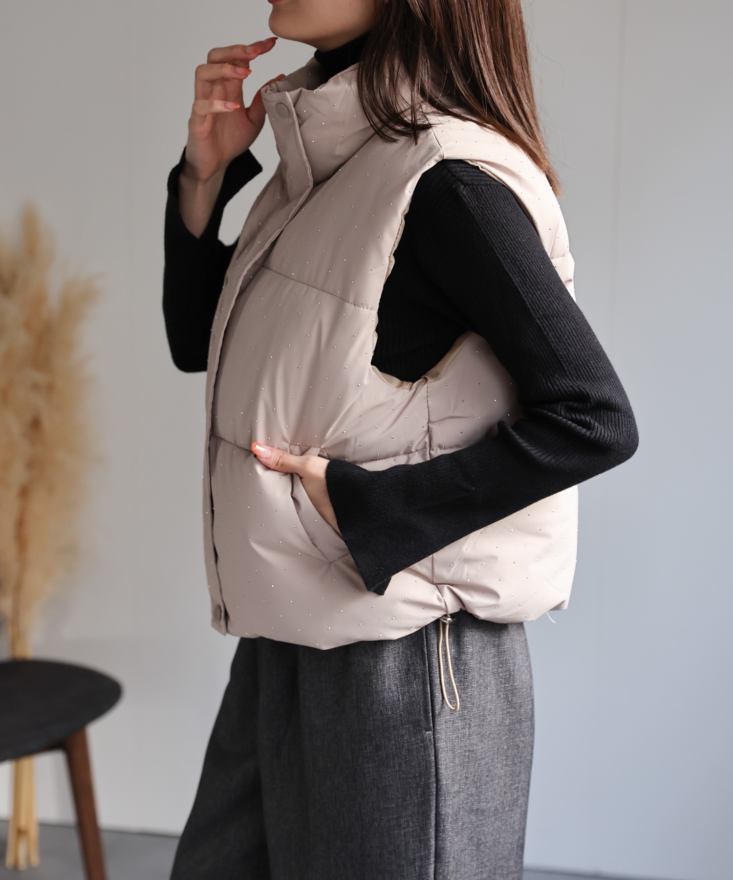 model：162cm 着用サイズ：F