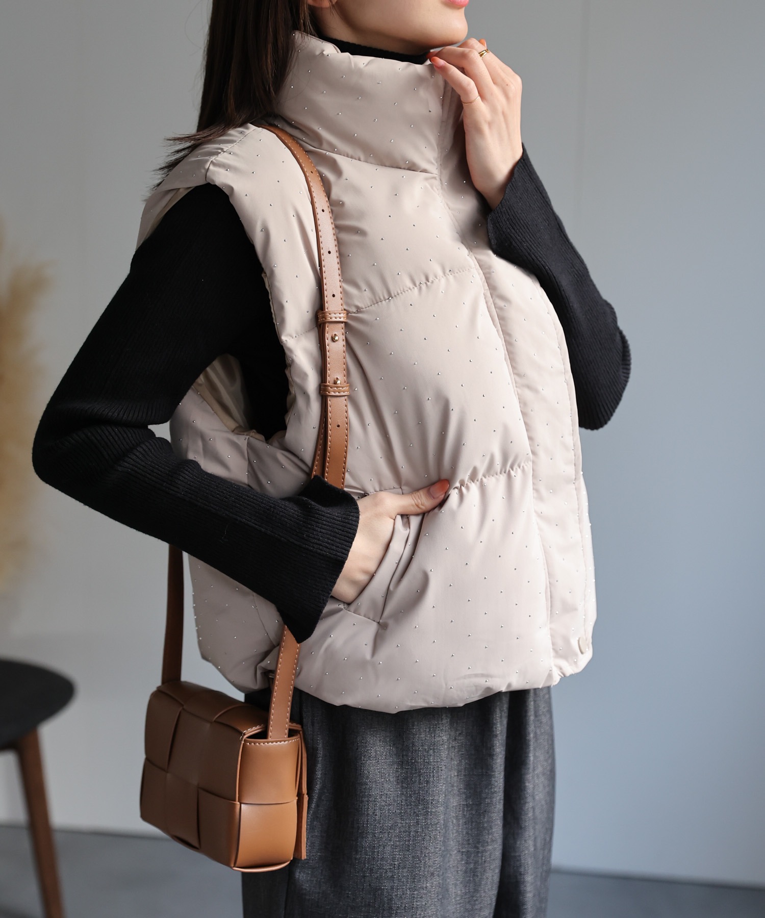 model：162cm 着用サイズ：F