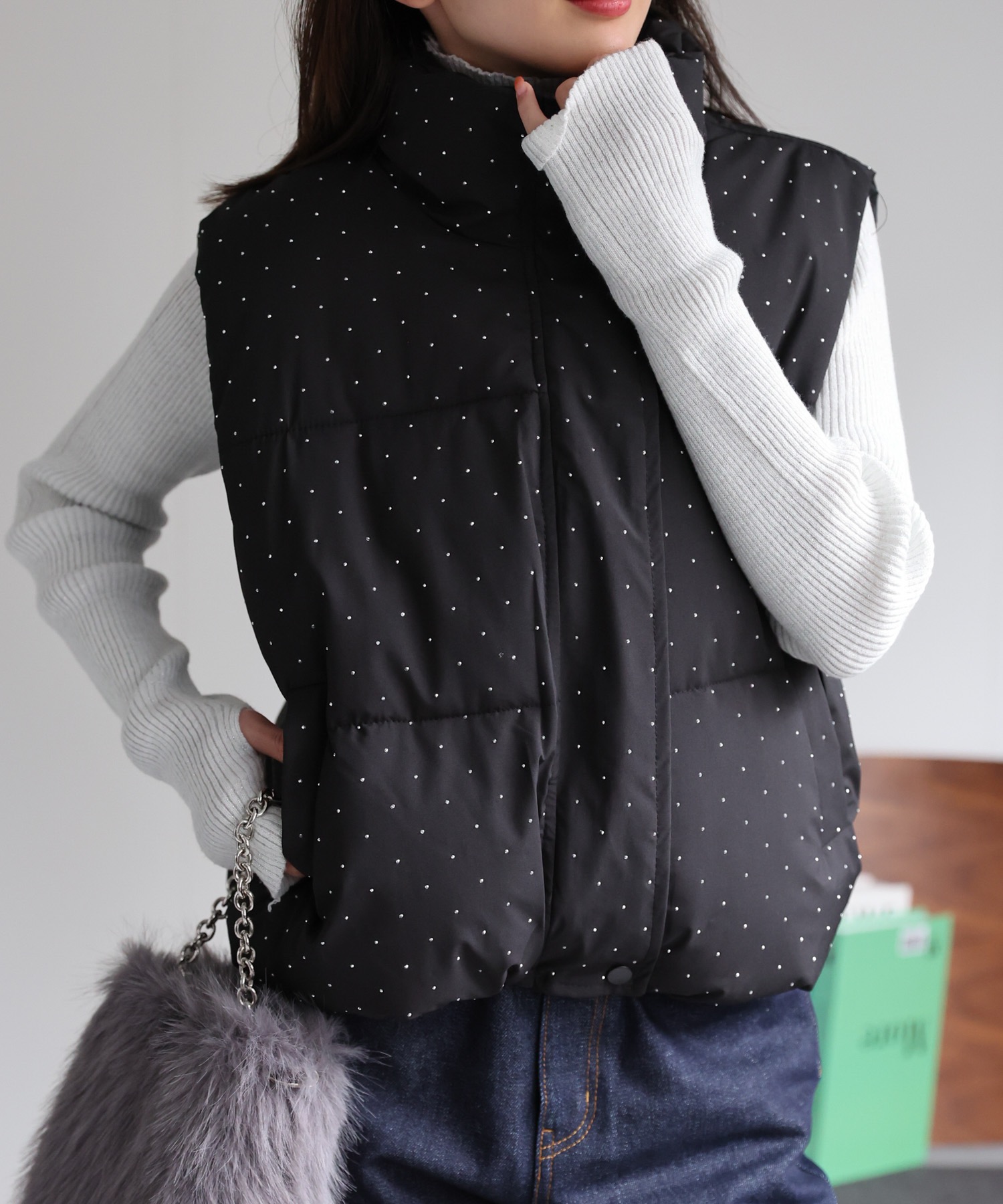model：162cm 着用サイズ：F
