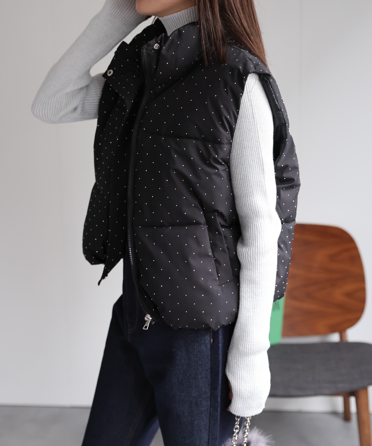 model：162cm 着用サイズ：F