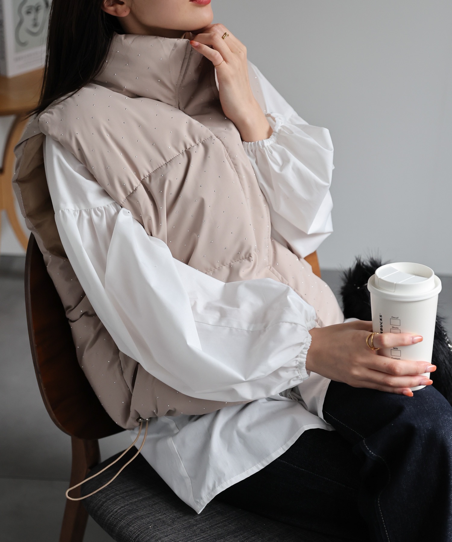 model：162cm 着用サイズ：F
