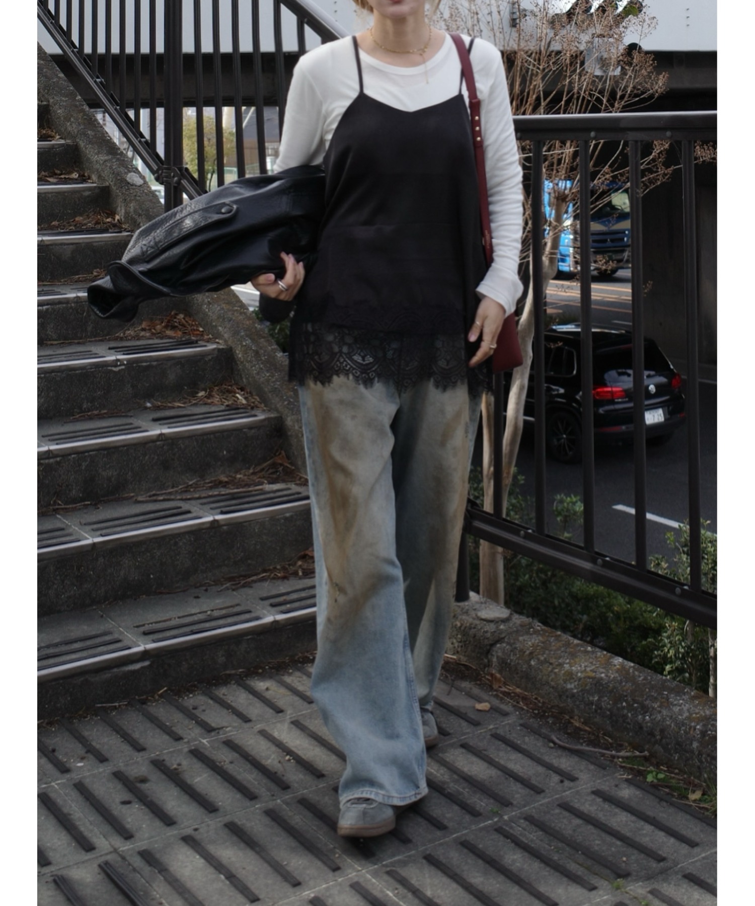 model：H163 着用サイズ：FREE