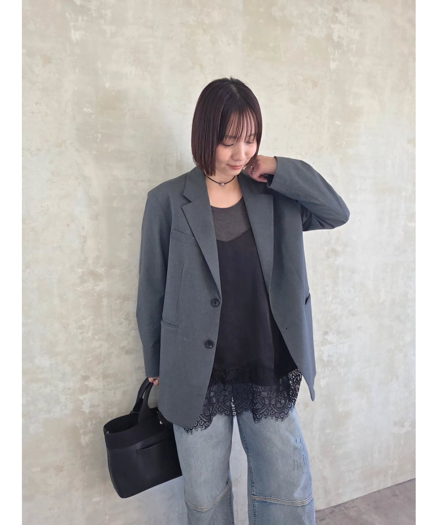 model：H160 着用サイズ：FREE