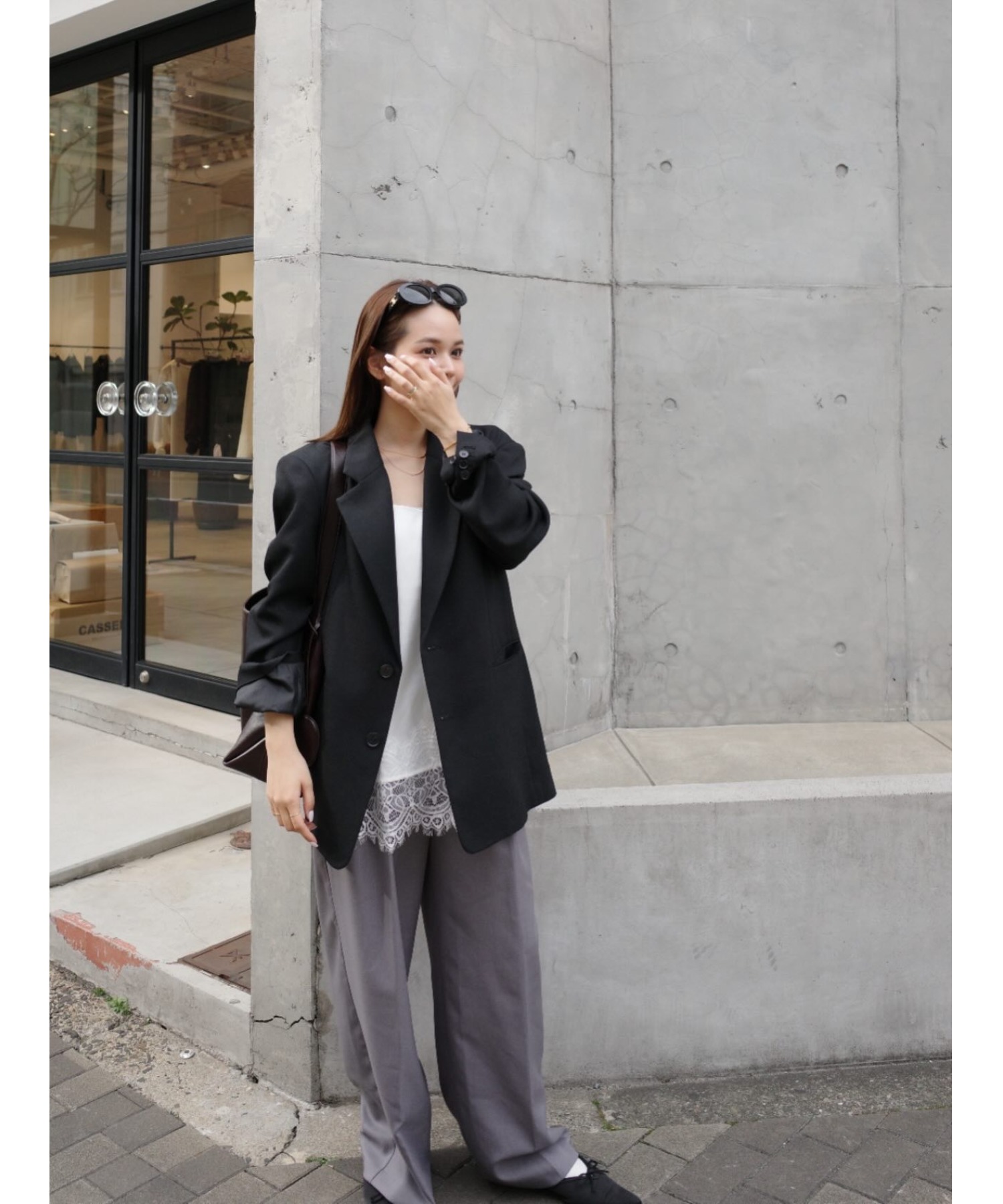 model：H154 着用サイズ：FREE