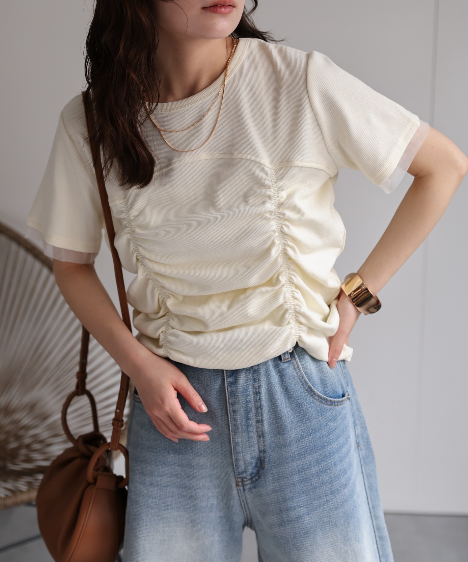 model：156cm 着用サイズ：FREE