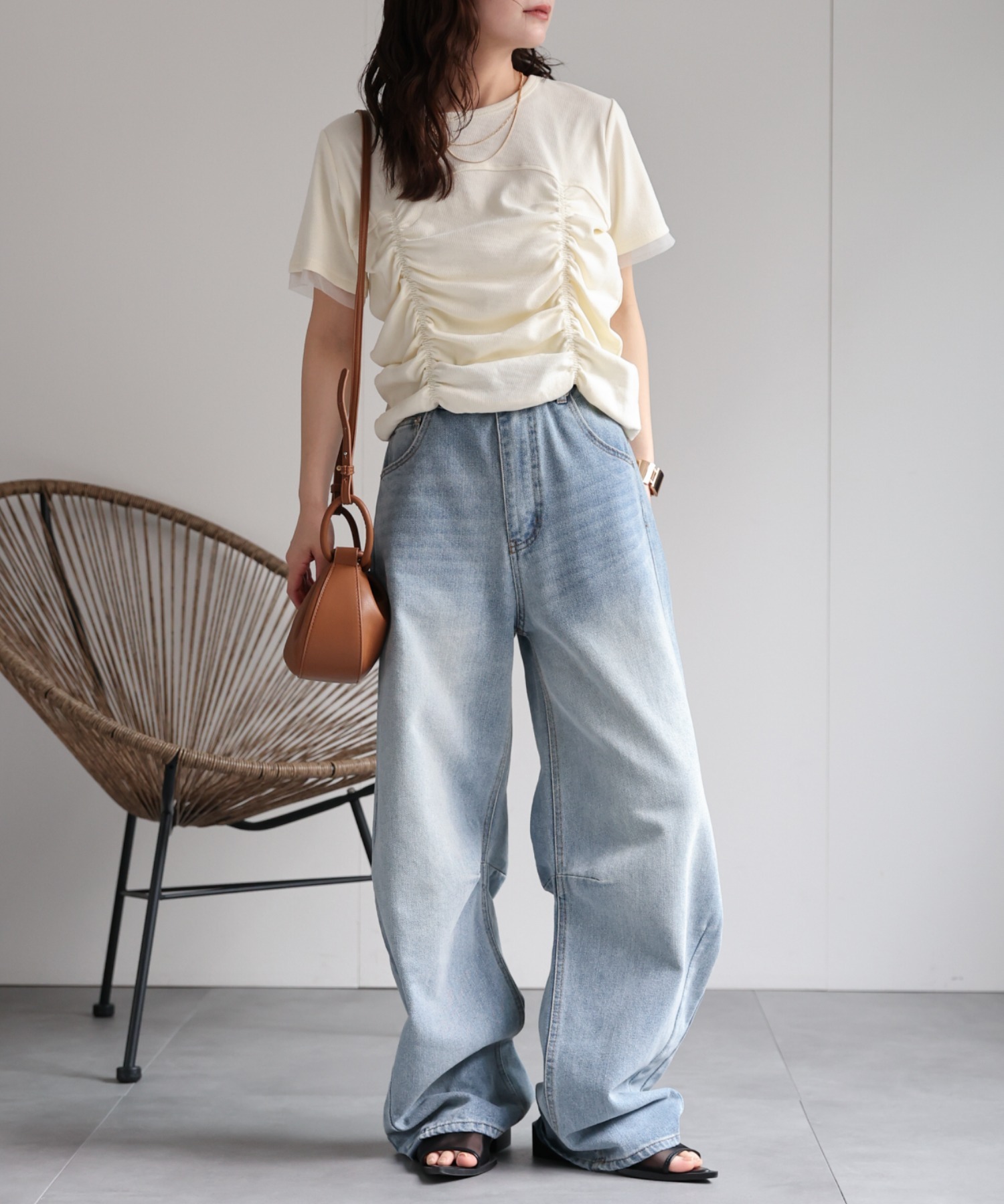 model：156cm 着用サイズ：FREE