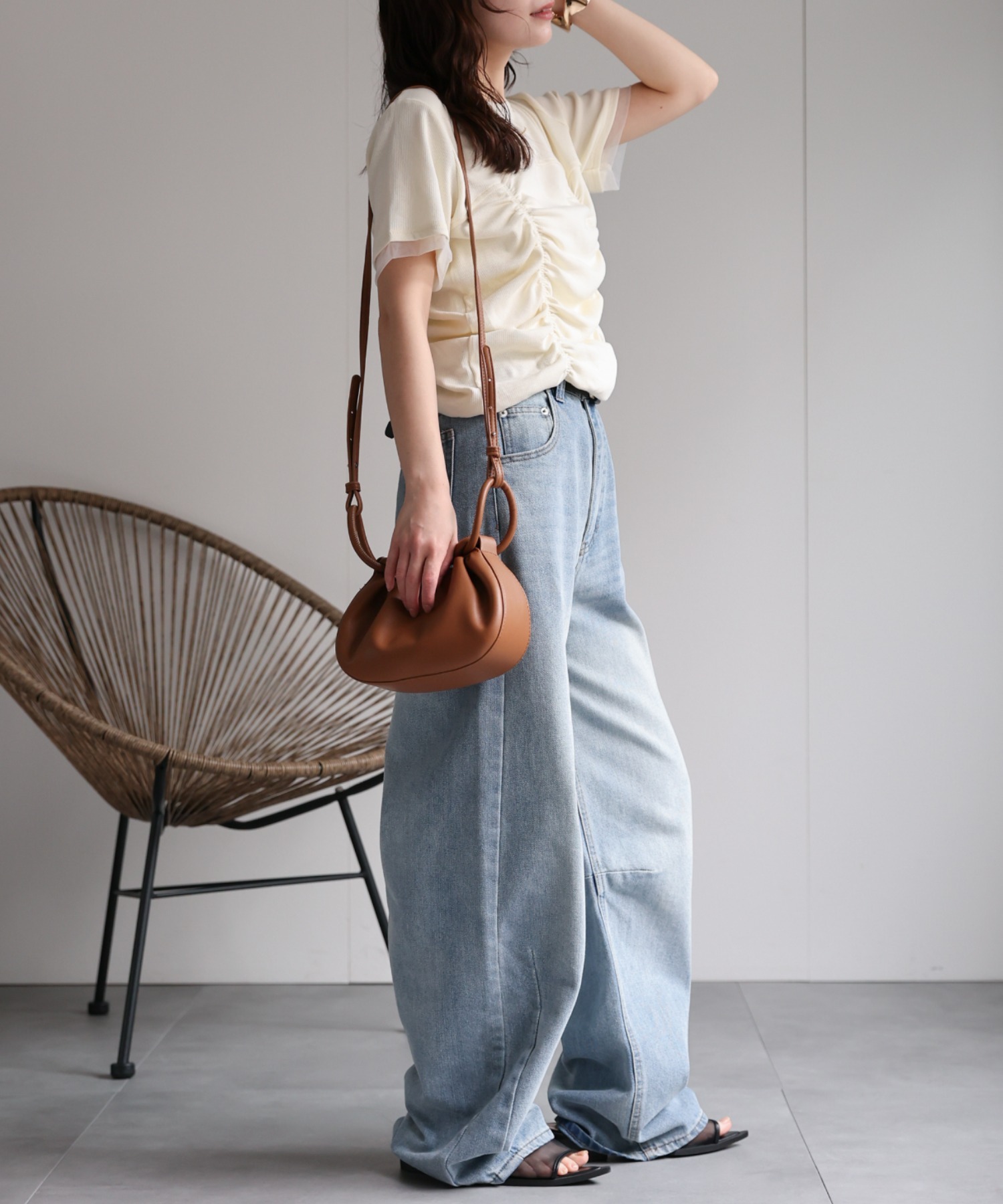 model：156cm 着用サイズ：FREE