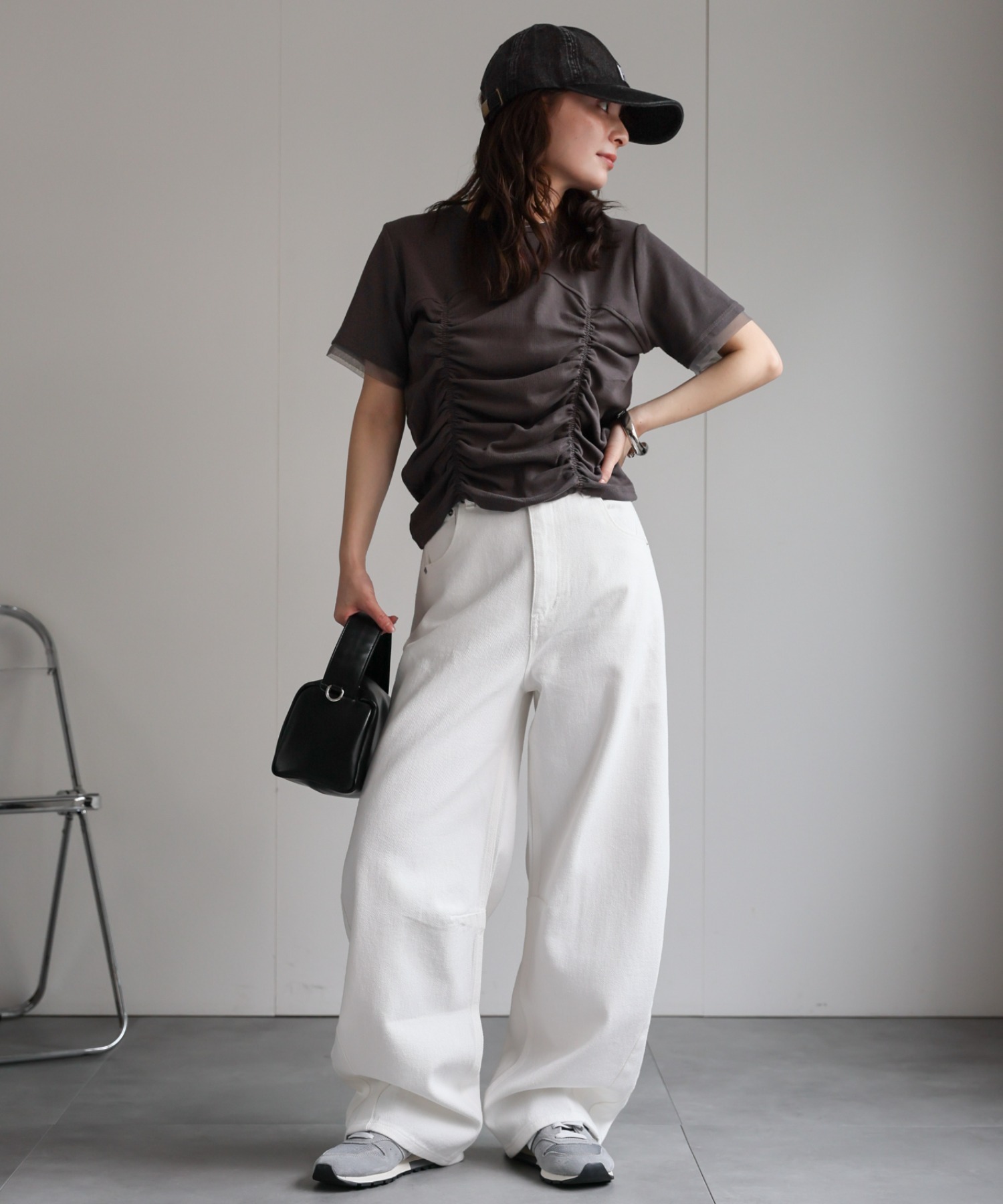 model：156cm 着用サイズ：FREE