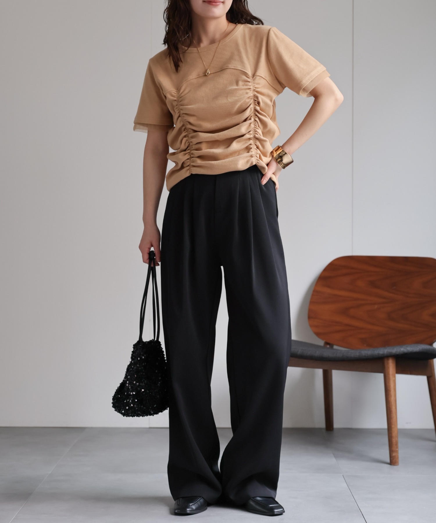 model：156cm 着用サイズ：FREE