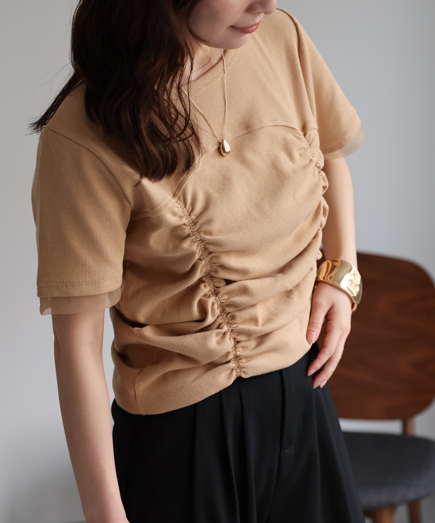 model：156cm 着用サイズ：FREE