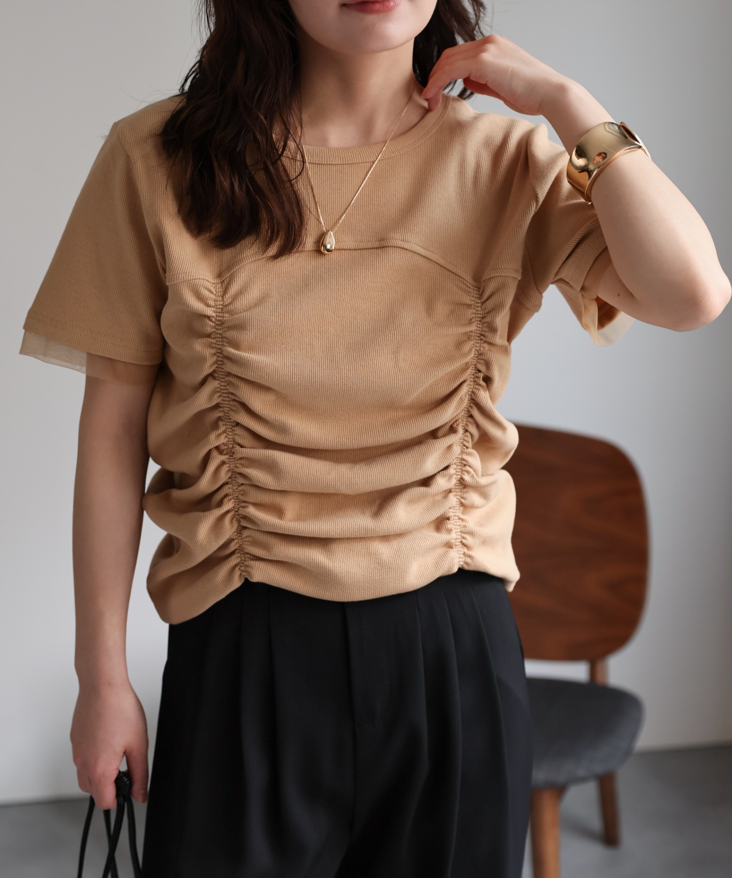 model：156cm 着用サイズ：FREE