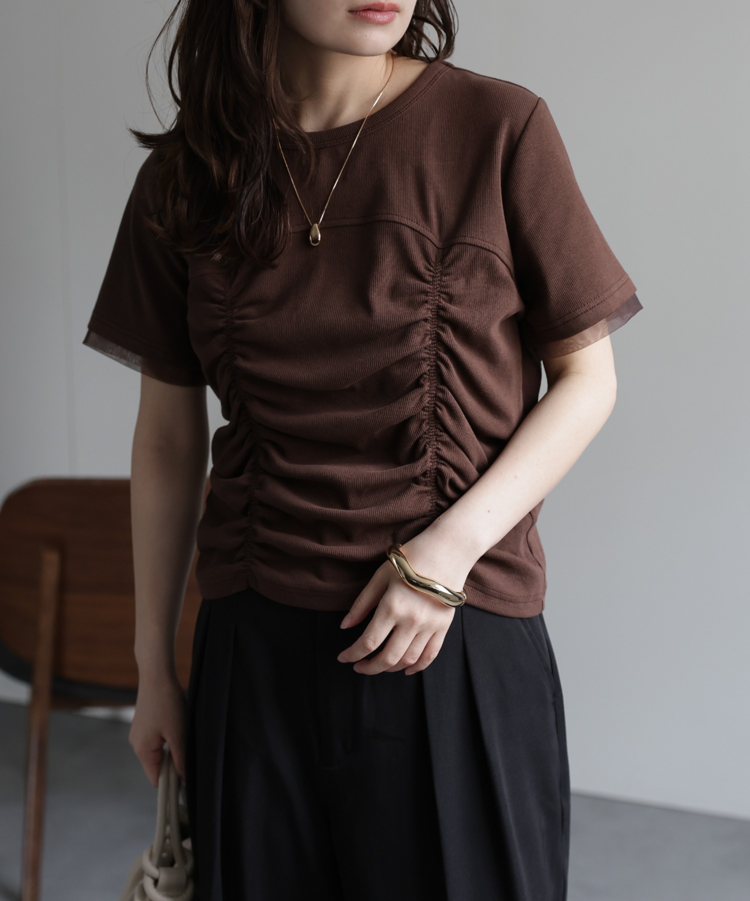 model：156cm 着用サイズ：FREE