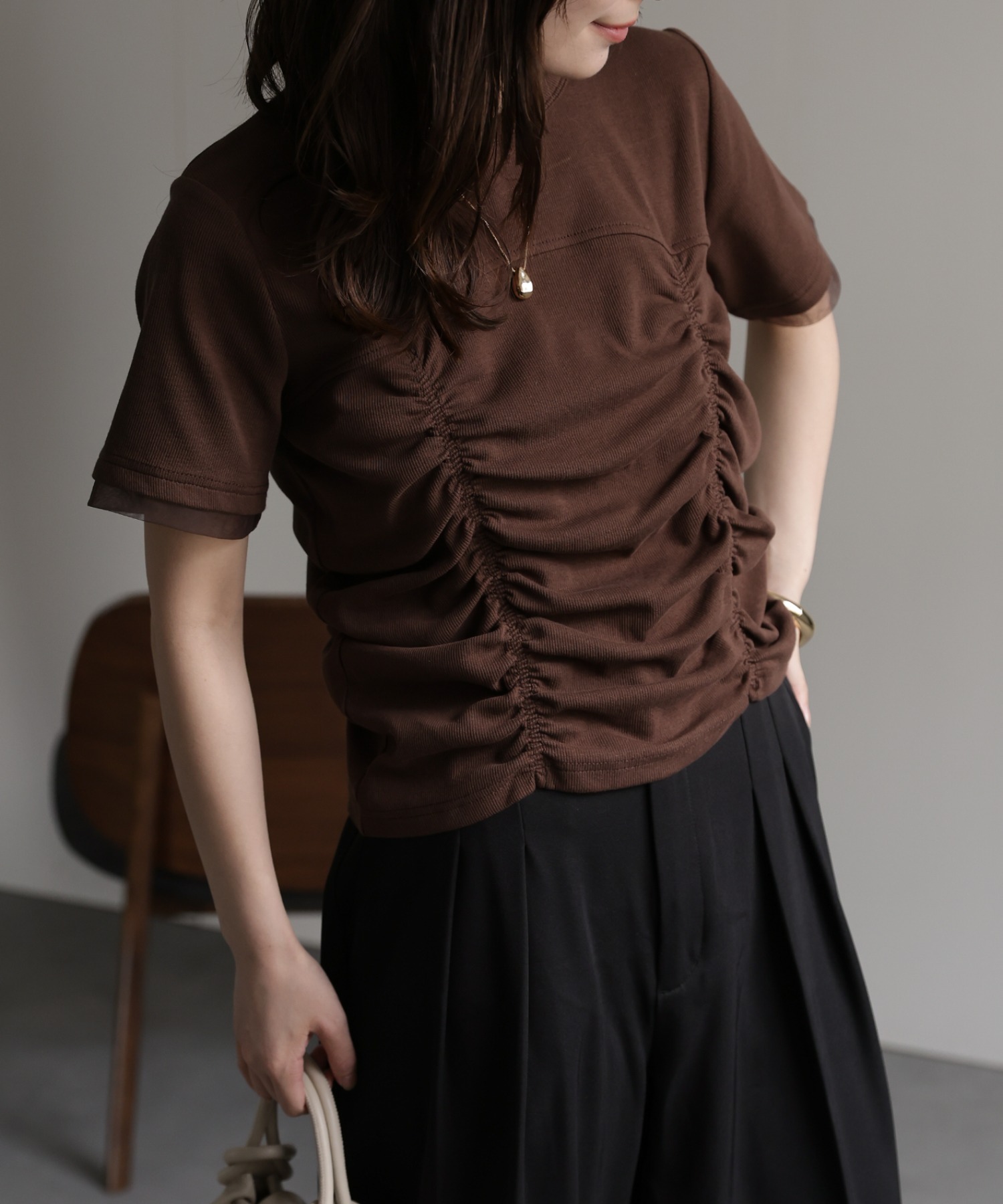 model：156cm 着用サイズ：FREE