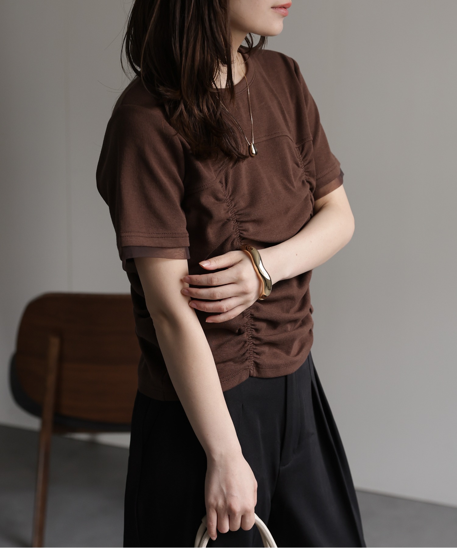 model：156cm 着用サイズ：FREE